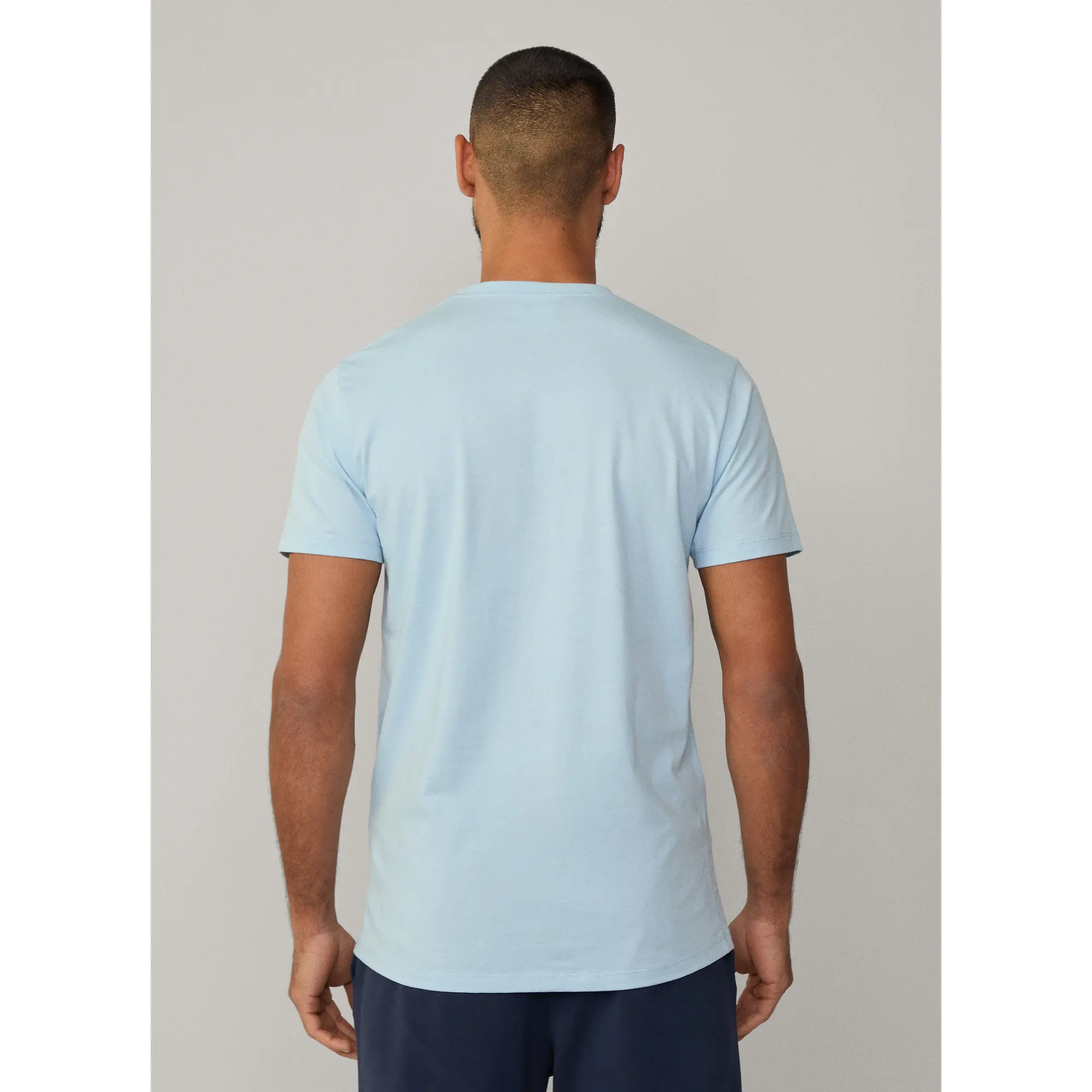 Product image 6 of 7 of Hackett Men's Short Sleeve Cotton Jersey Lounge T-Shirt - Summer Blue