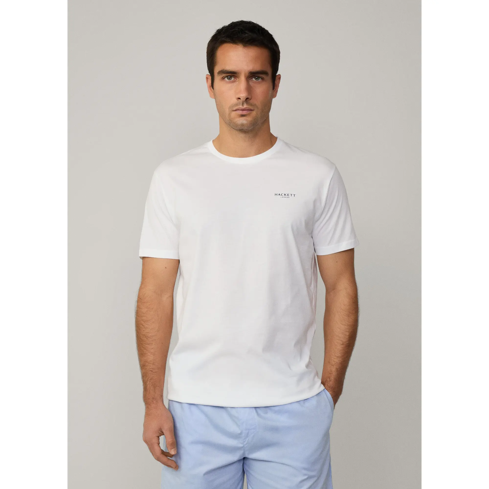 Product image 4 of 7 of Hackett Men's Short Sleeve Cotton Jersey Lounge T-Shirt - White