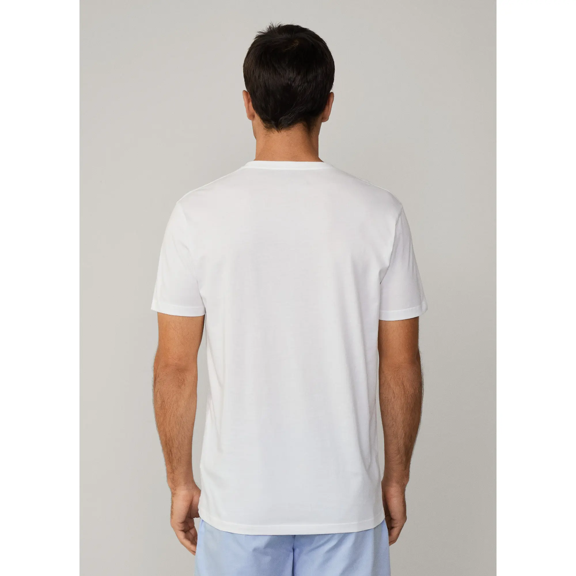 Product image 6 of 7 of Hackett Men's Short Sleeve Cotton Jersey Lounge T-Shirt - White