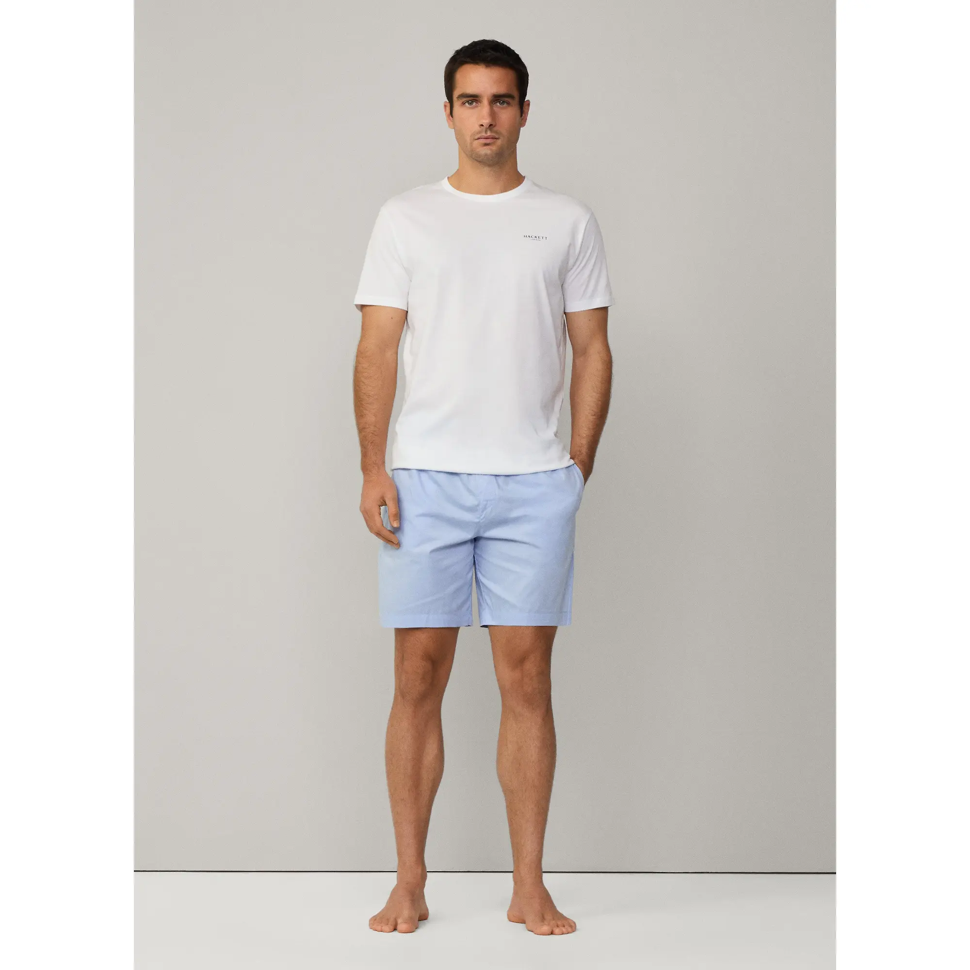 Product image 7 of 7 of Hackett Men's Short Sleeve Cotton Jersey Lounge T-Shirt - White