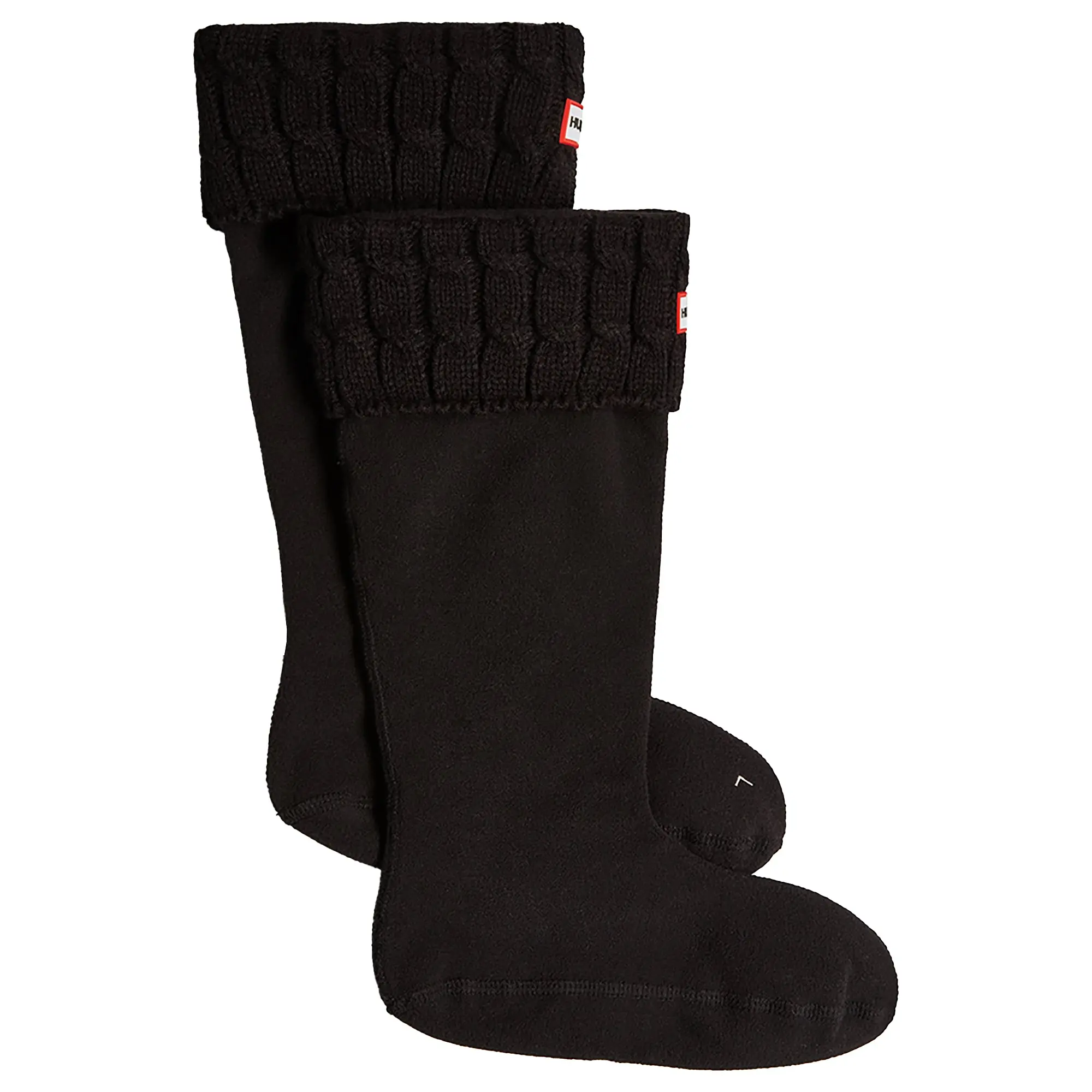 Product image 1 of 3 of Hunter 6 Stitch Cable Tall Boot Socks - Black