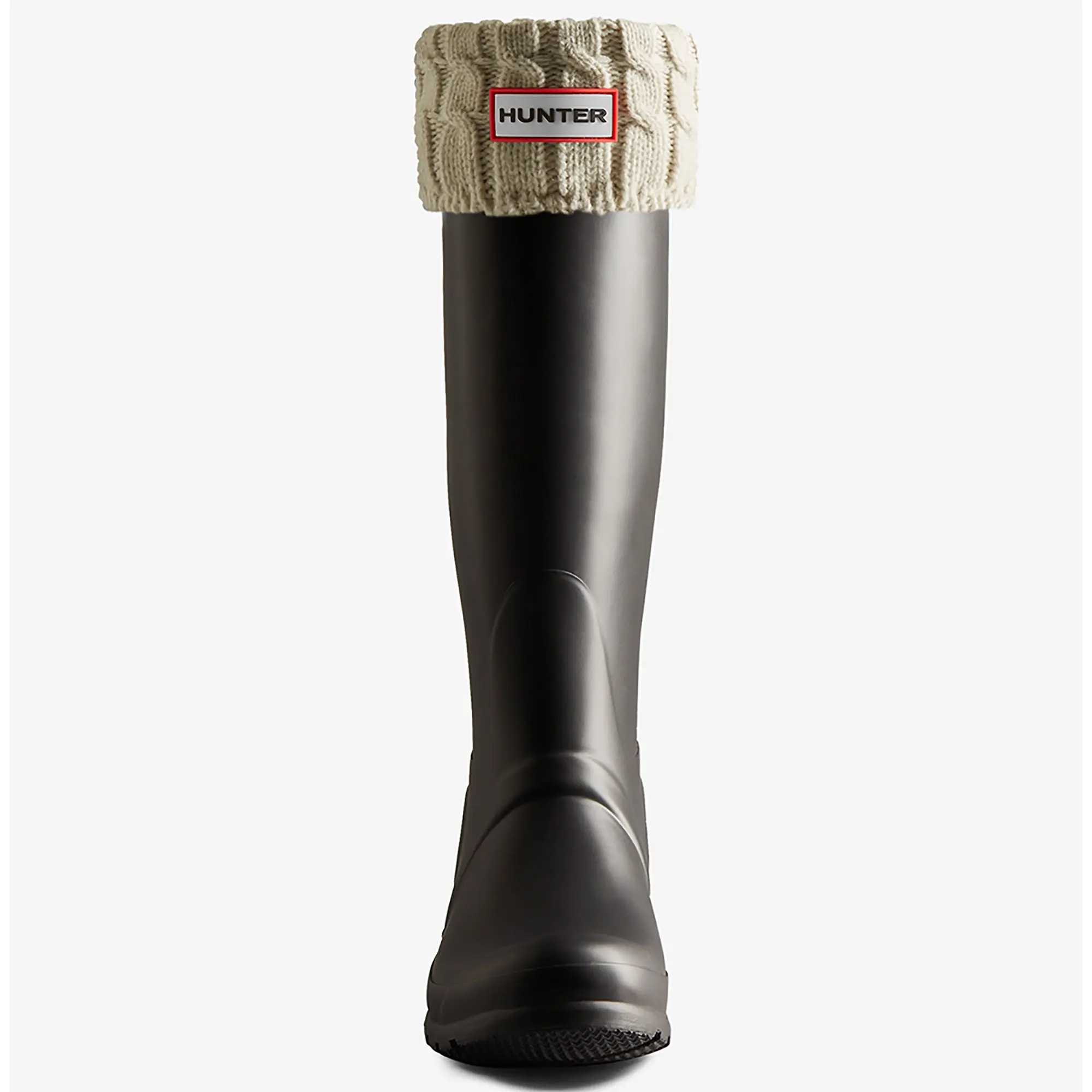Product image 2 of 3 of Hunter 6 Stitch Cable Tall Boot Socks - Hunter White