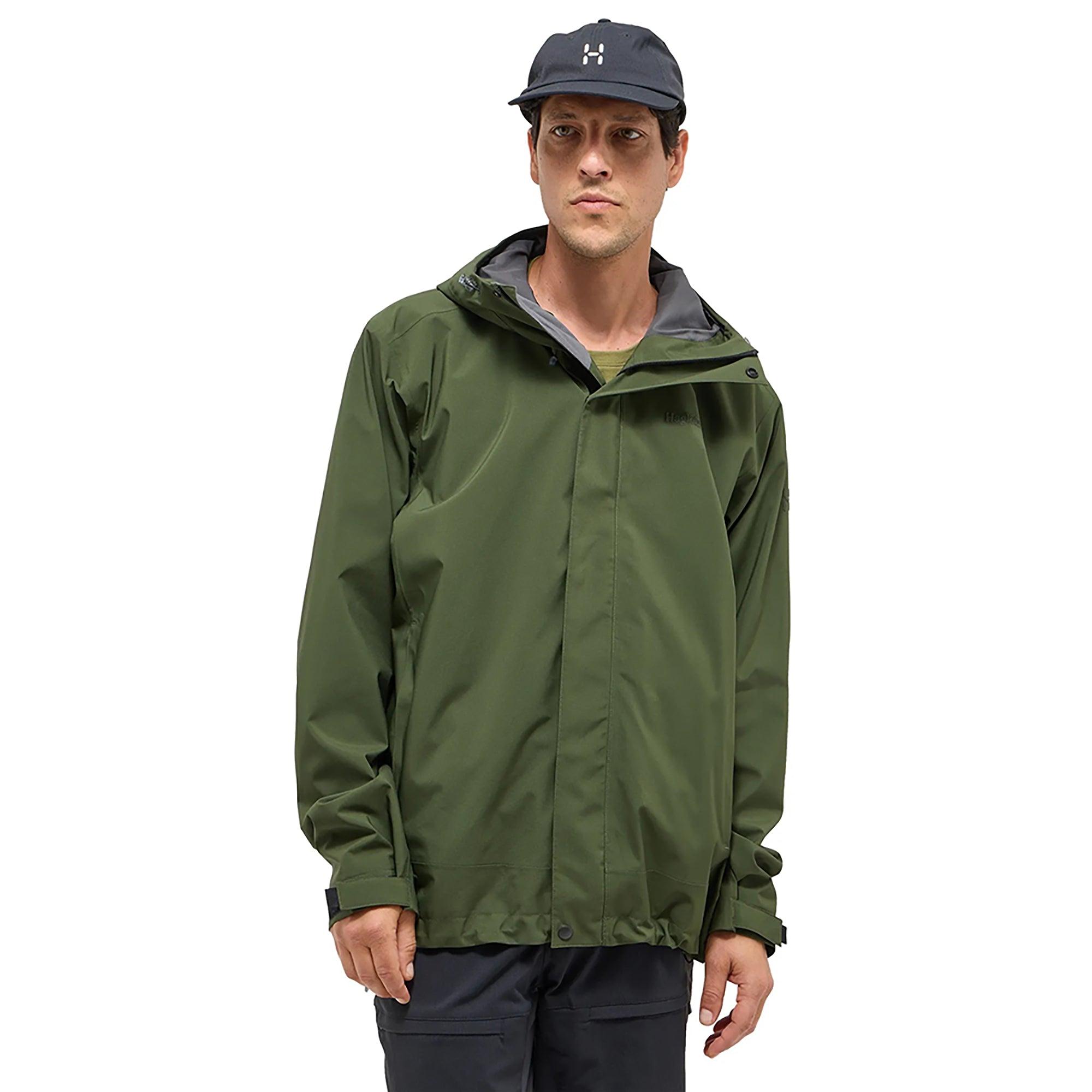 HAGLÖFS フード付きジャケット 緑 海外サイズ M Haglöfs Men's Breeze Proof Jacket - Seaweed Green | British Attire