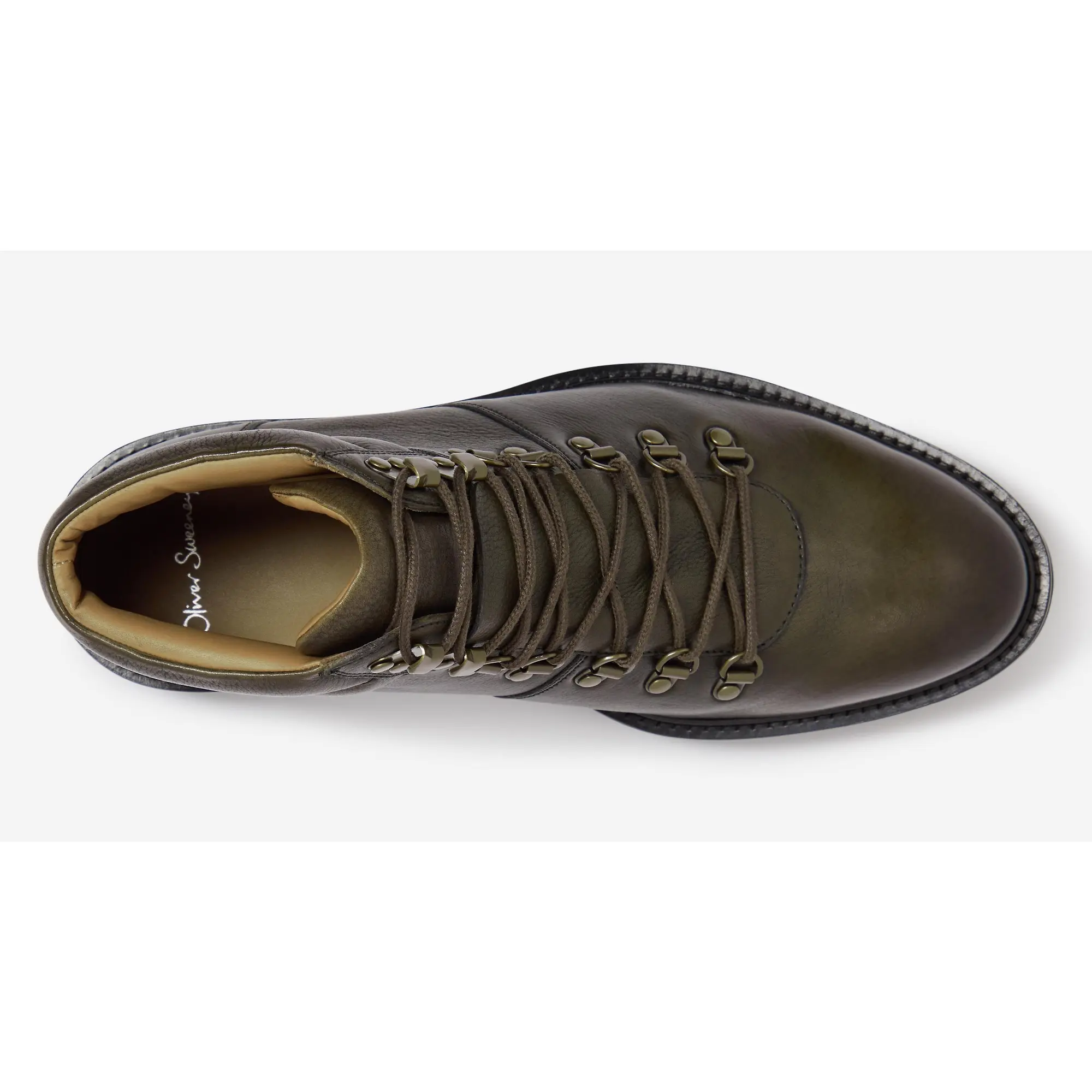 Product image 4 of 5 of Oliver Sweeney Men's Helford Milled Leather Hiker Boots - Khaki