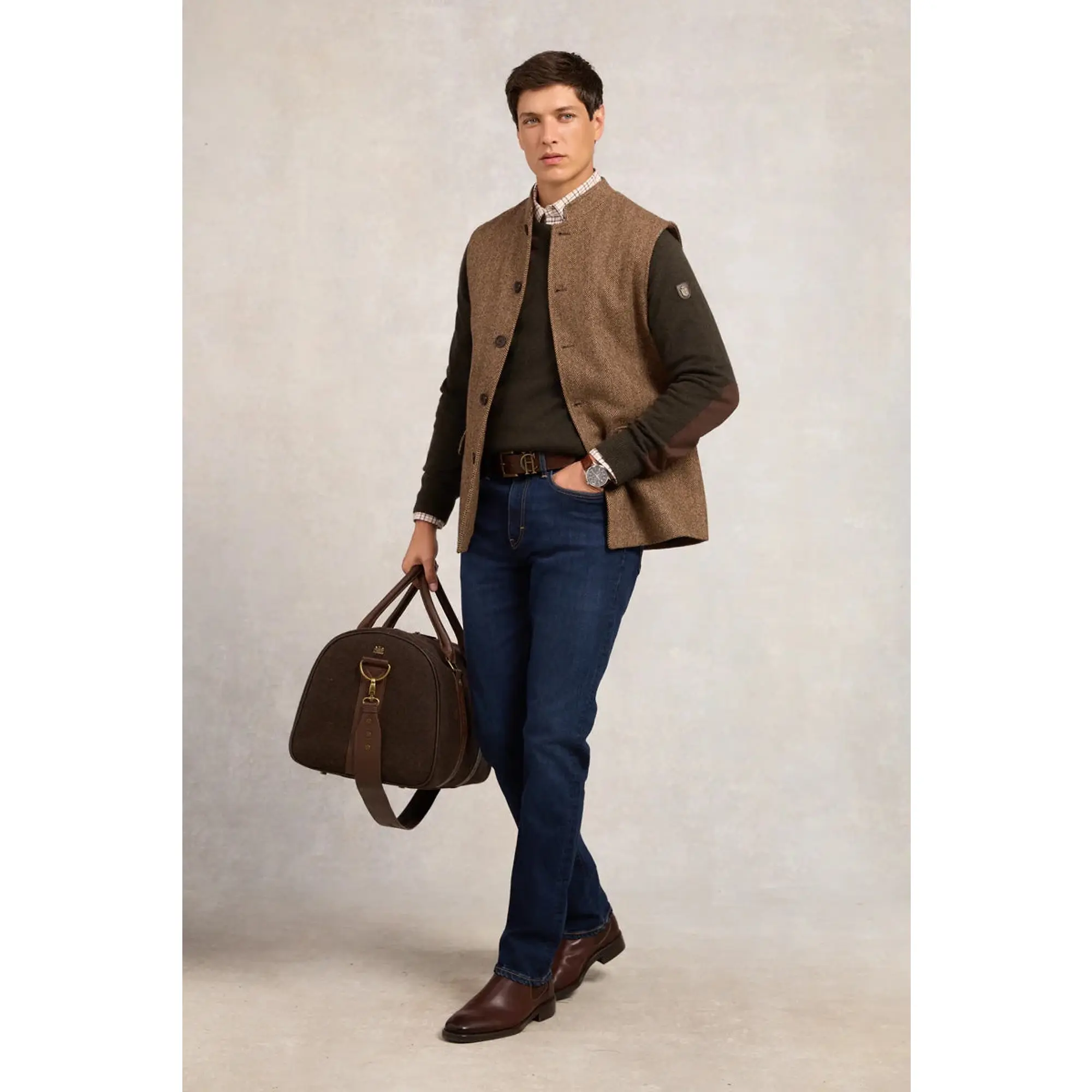 Product image 4 of 9 of Holland Cooper Men's Country Crew Neck Knit - Moss