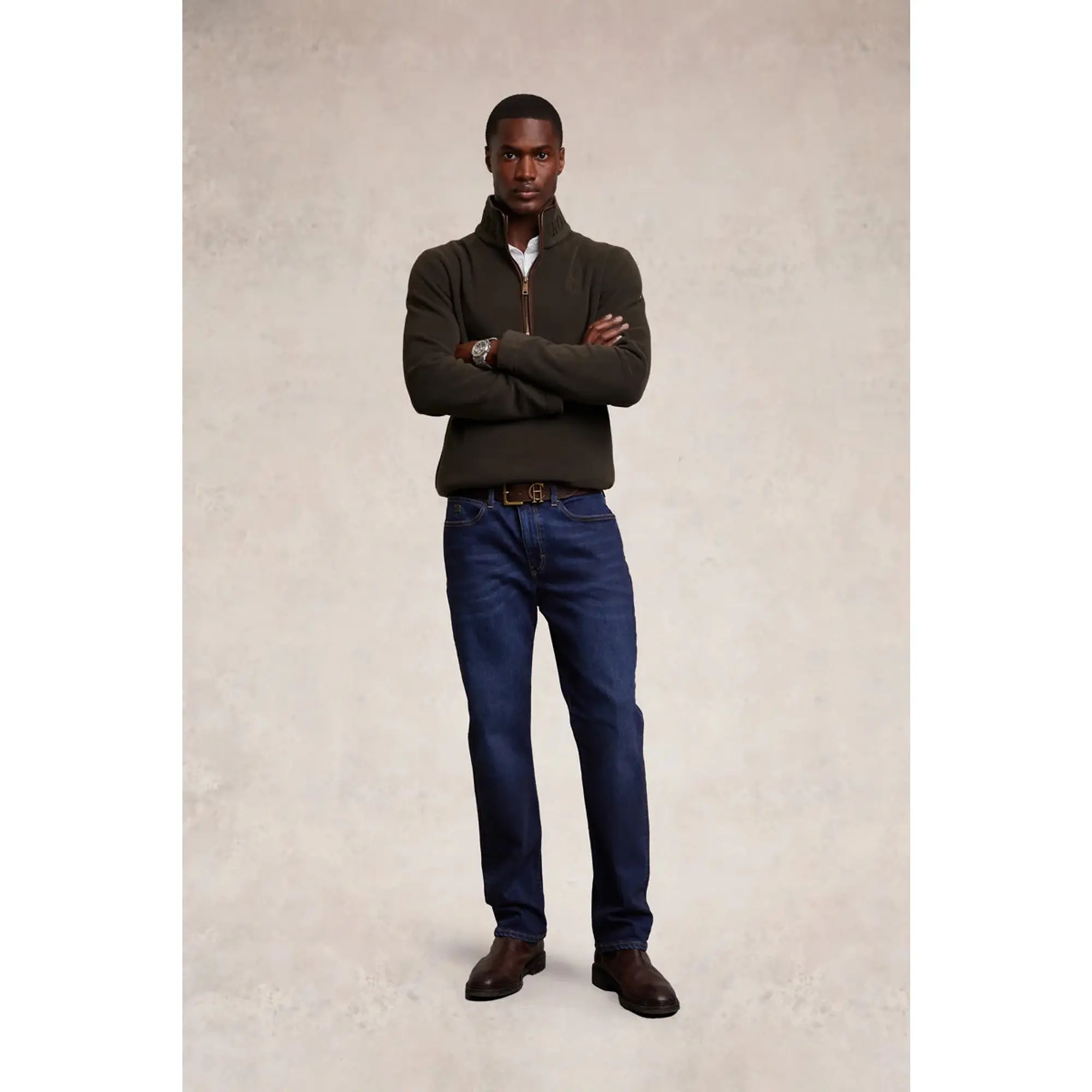 Product image 5 of 10 of Holland Cooper Men's Country Fleece Quarter Zip - Khaki