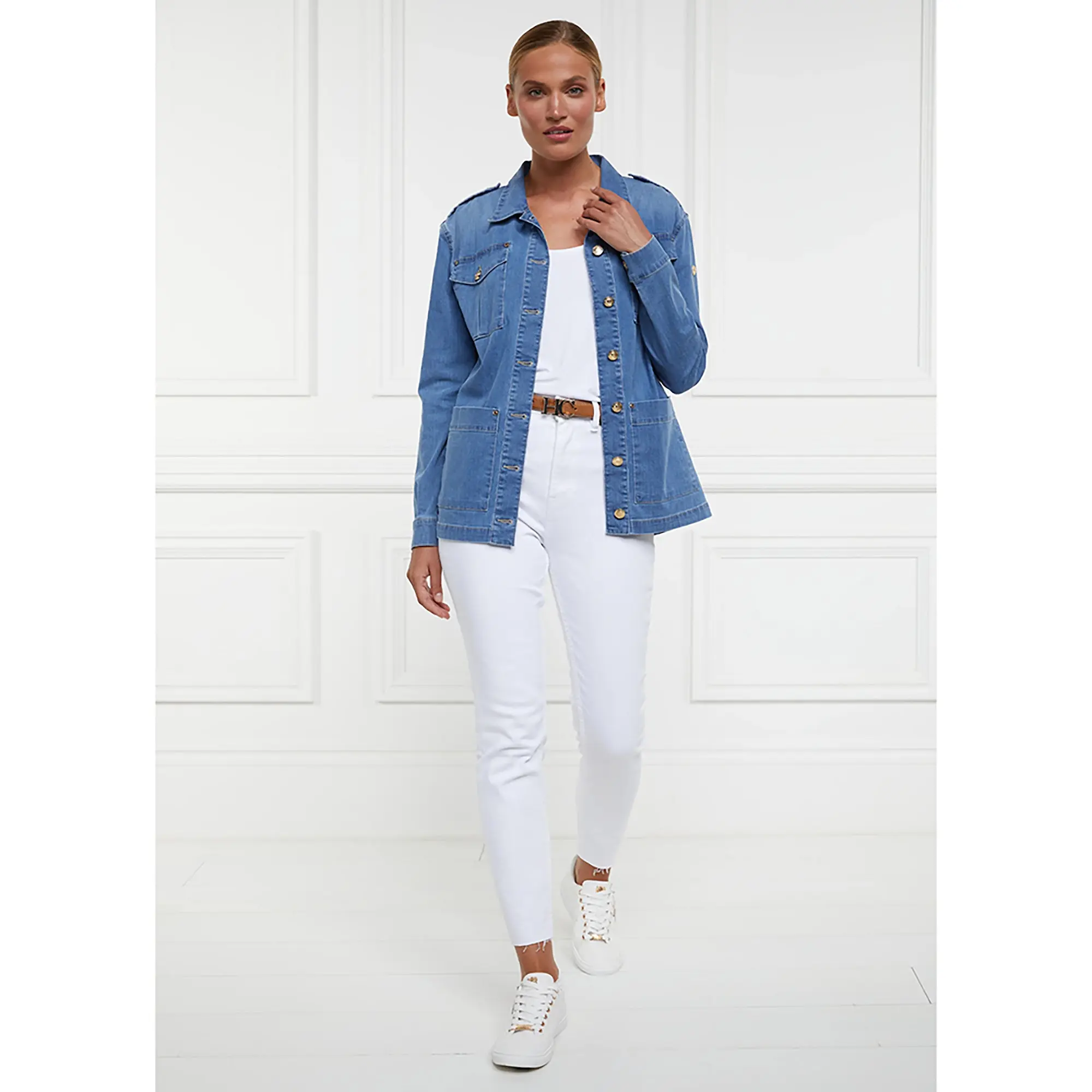 Product image 7 of 8 of Holland Cooper Women's Artillery Jacket - Denim