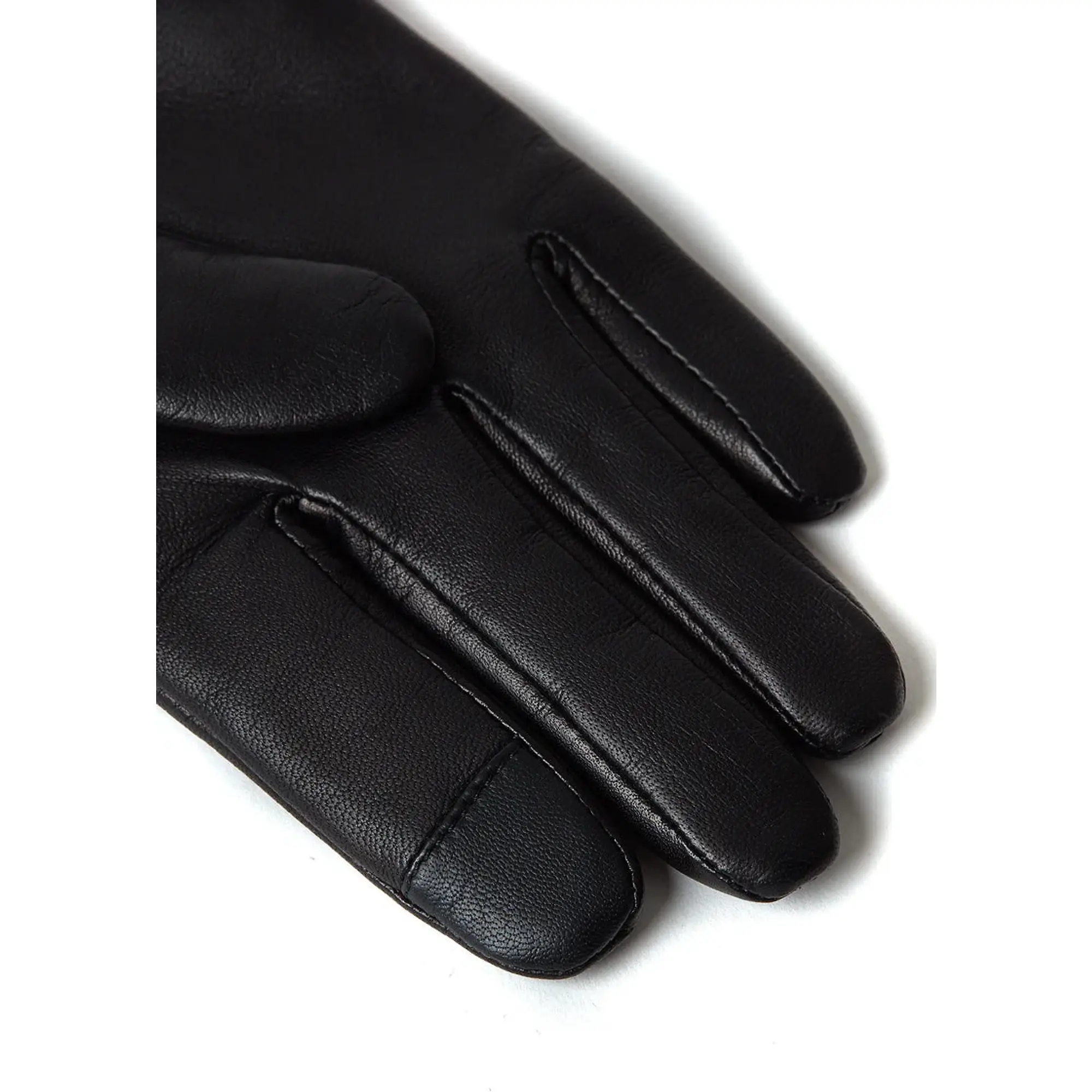 Product image 5 of 6 of Holland Cooper Women's Cashmere Lined Faux Fur Trim Leather Gloves - Black