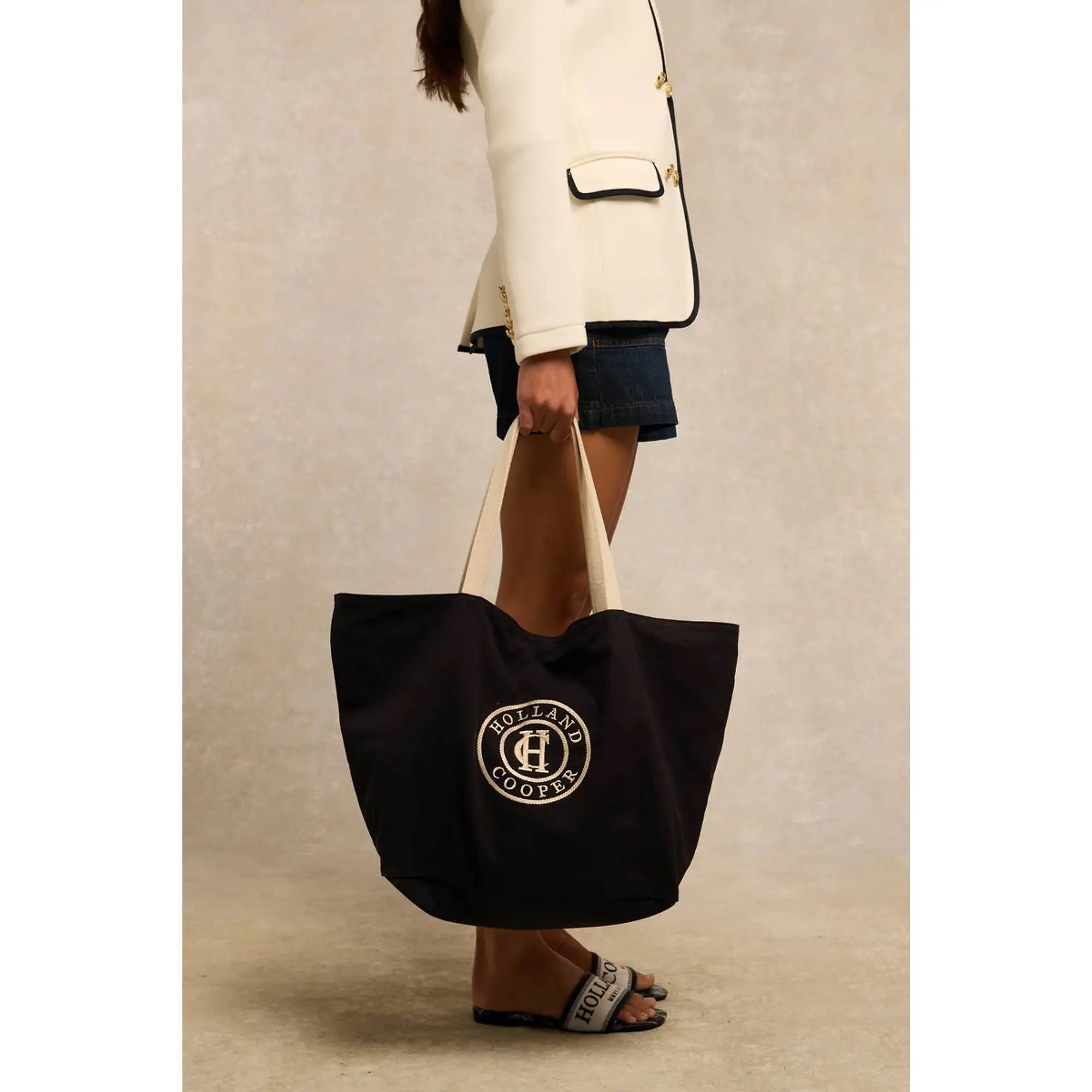 Product image 2 of 10 of Holland Cooper Women's Classic Shopper - Navy Ecru
