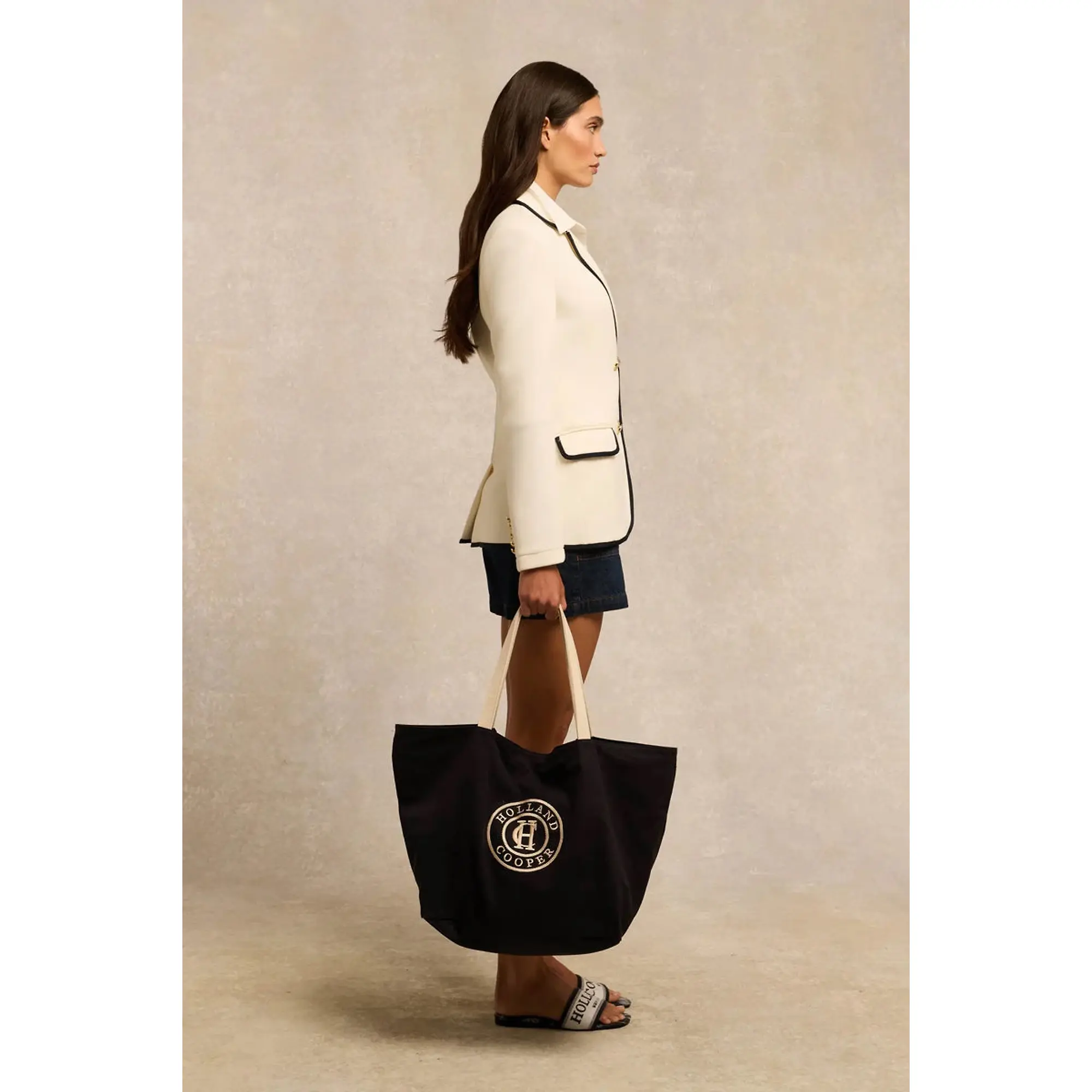 Product image 7 of 10 of Holland Cooper Women's Classic Shopper - Navy Ecru