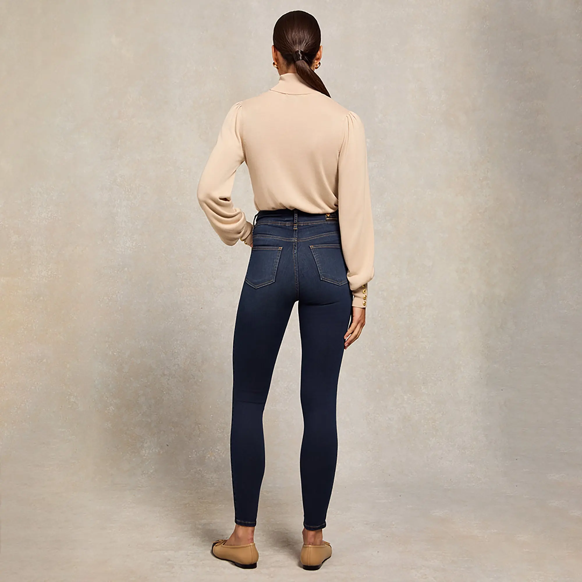 Product image 4 of 8 of Holland Cooper Women's Contour Skinny Jeans - Deep Indigo
