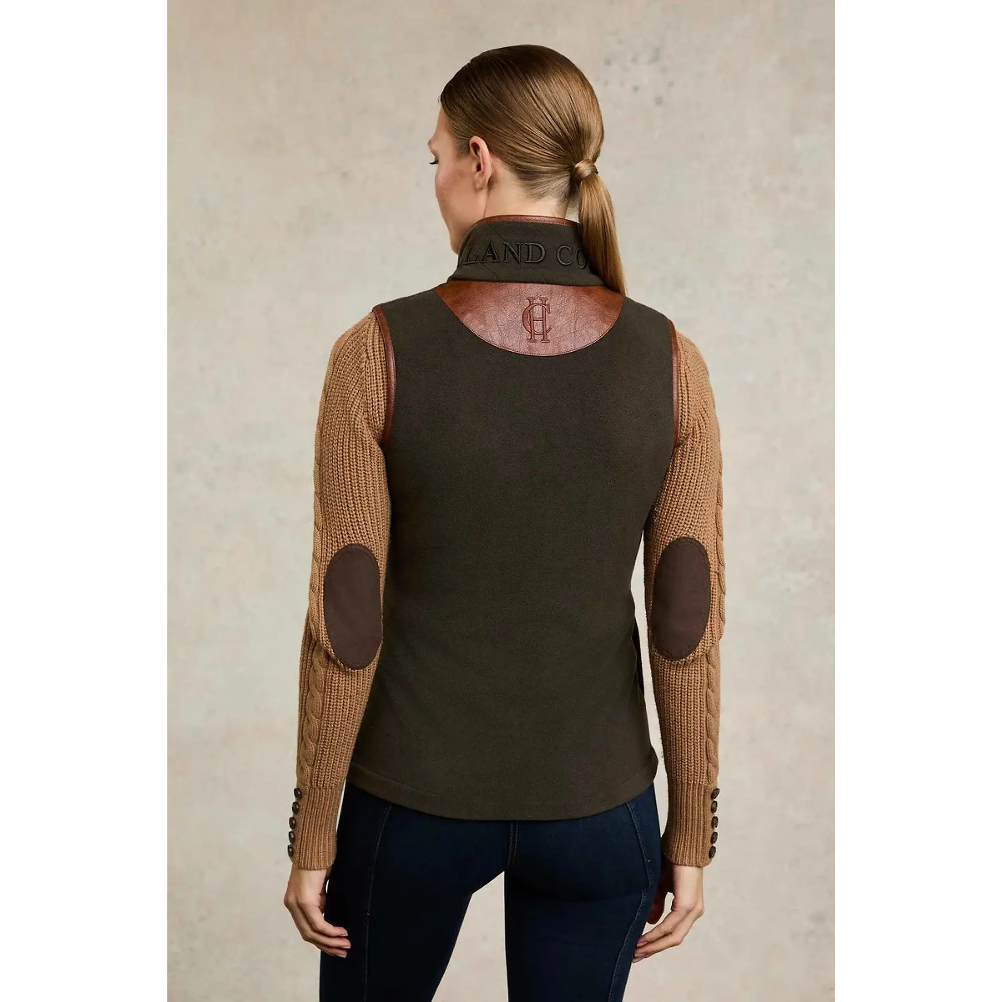 Product image 7 of 10 of Holland Cooper Women's Country Fleece Gilet - Khaki