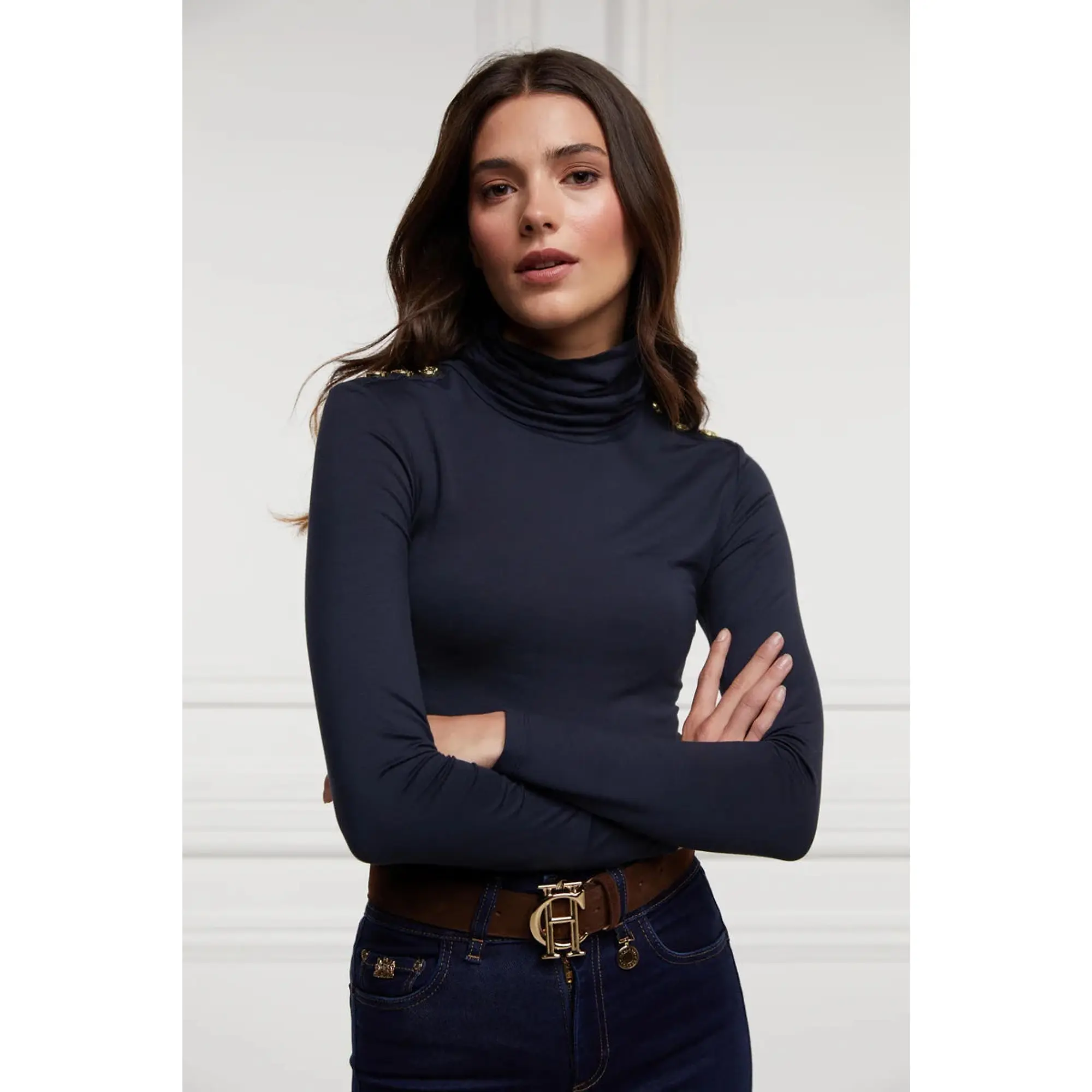 Product image 7 of 8 of Holland Cooper Women's Essential Roll Neck - Ink Navy