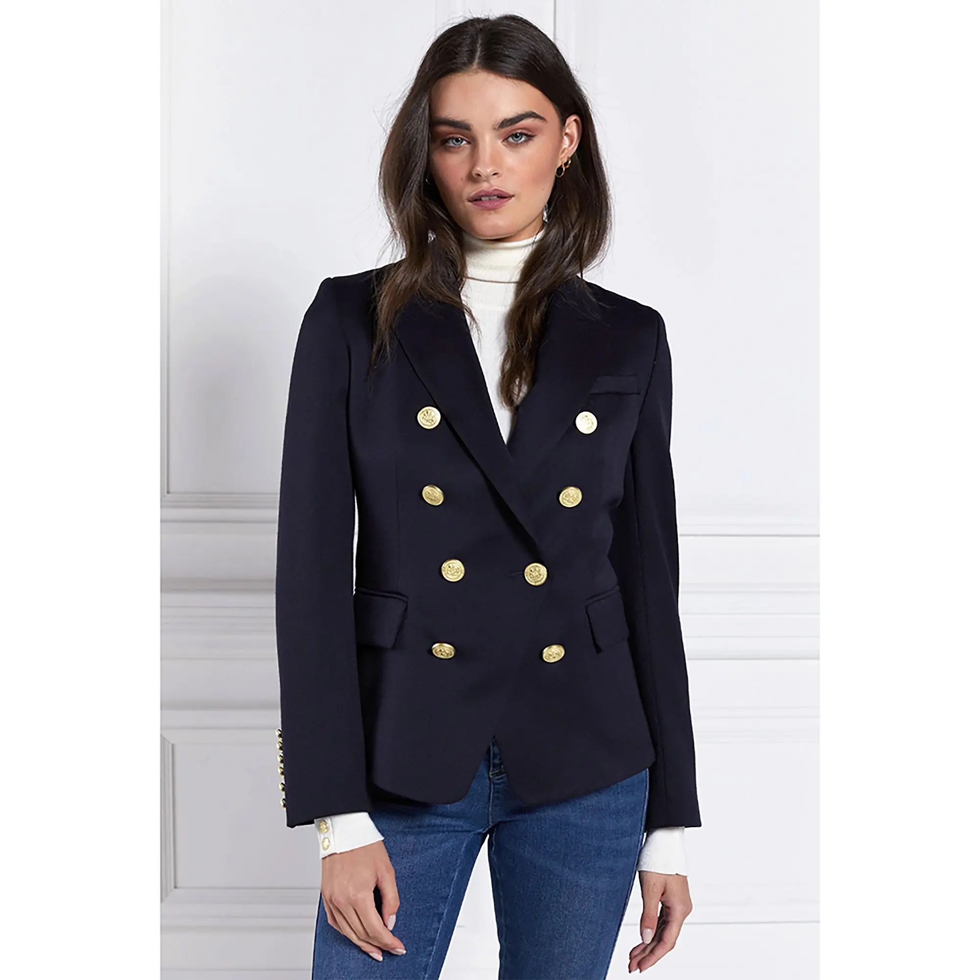 Product image 2 of 9 of Holland Cooper Women's Knightsbridge Blazer - Navy Barathea