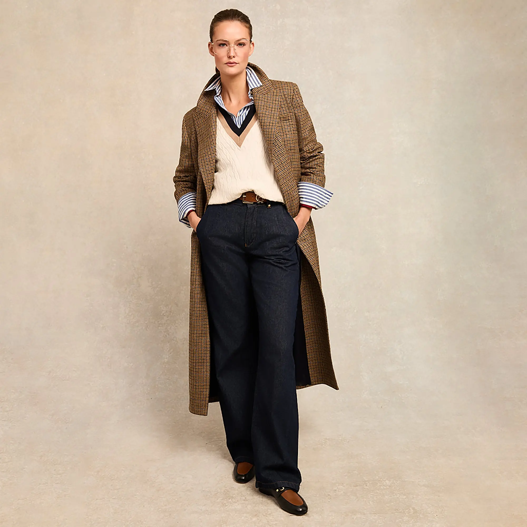 Product image 4 of 6 of Holland Cooper Women's Melissa V Neck Knit - Natural