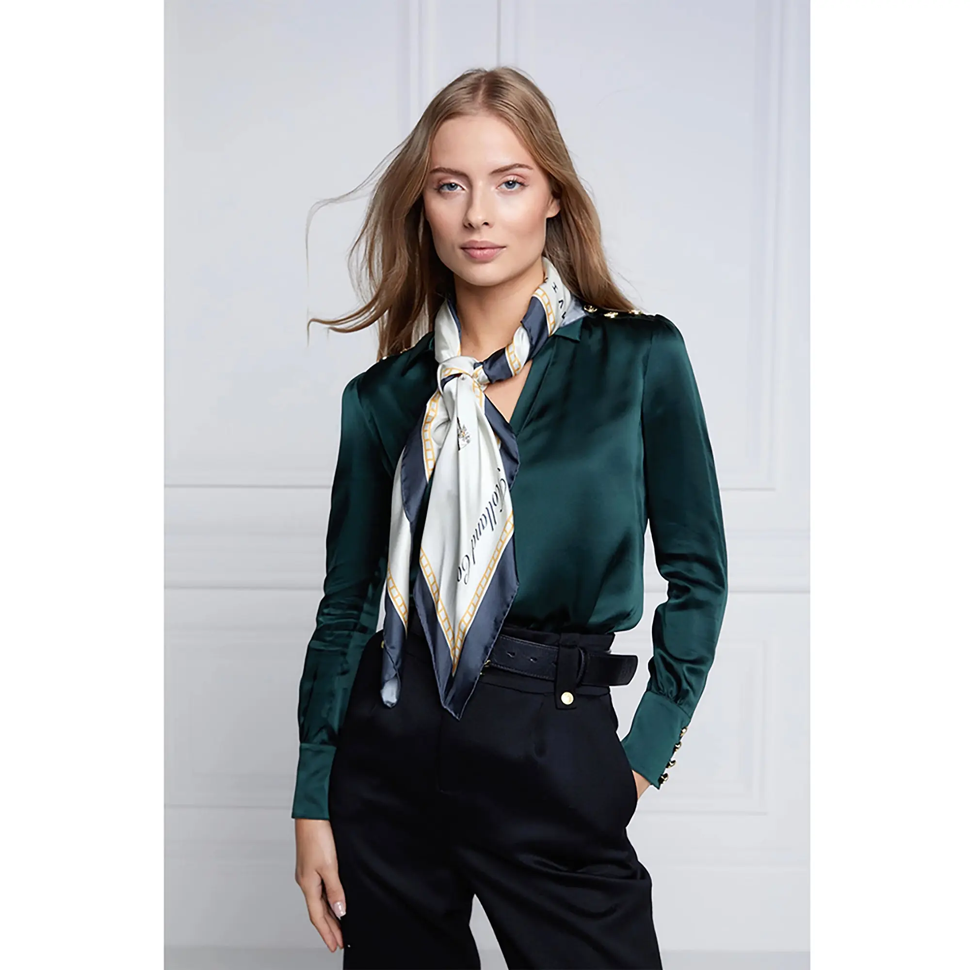 Product image 2 of 7 of Holland Cooper Women's Nine Horse Silk Scarf - Nine Horse