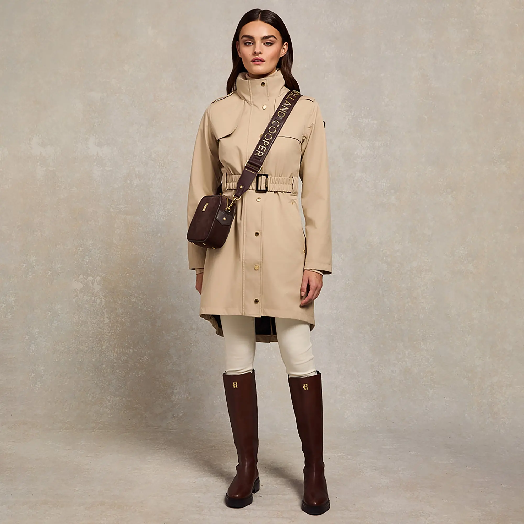 Product image 4 of 13 of Holland Cooper Women's Rosedale Waterproof Parka - Stone