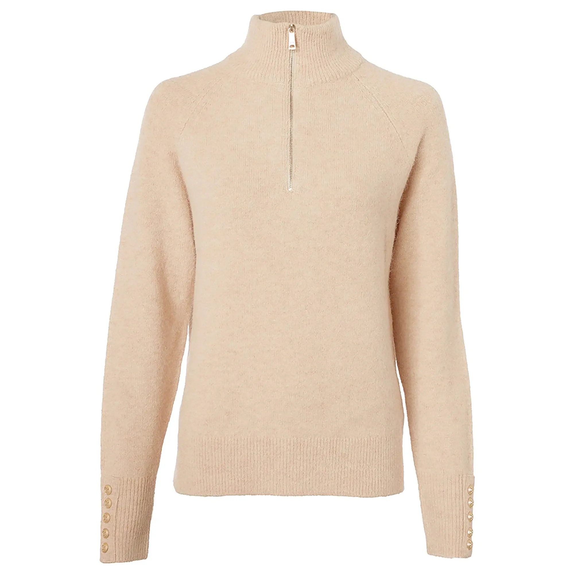 Product image 1 of 9 of Holland Cooper Women's Tori Quarter Zip Knit - Camel