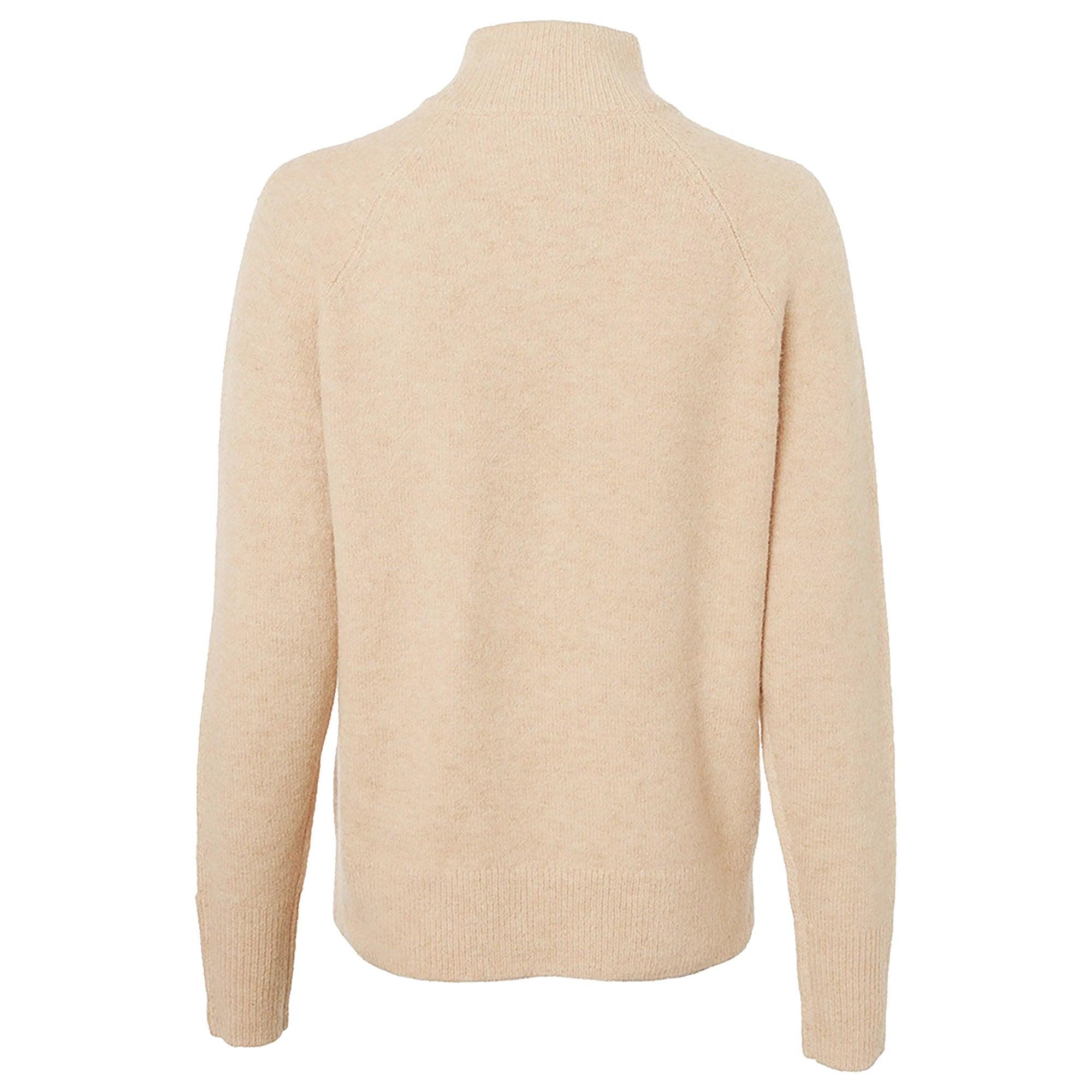 Holland Cooper Women's Tori Quarter Zip Knit - Camel | British Attire