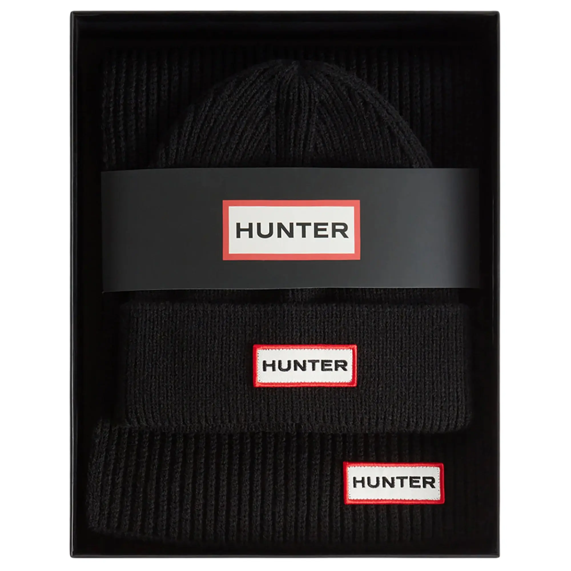 Product image 1 of 3 of Hunter Jura Scarf and Beanie Box Set - Hunter Black