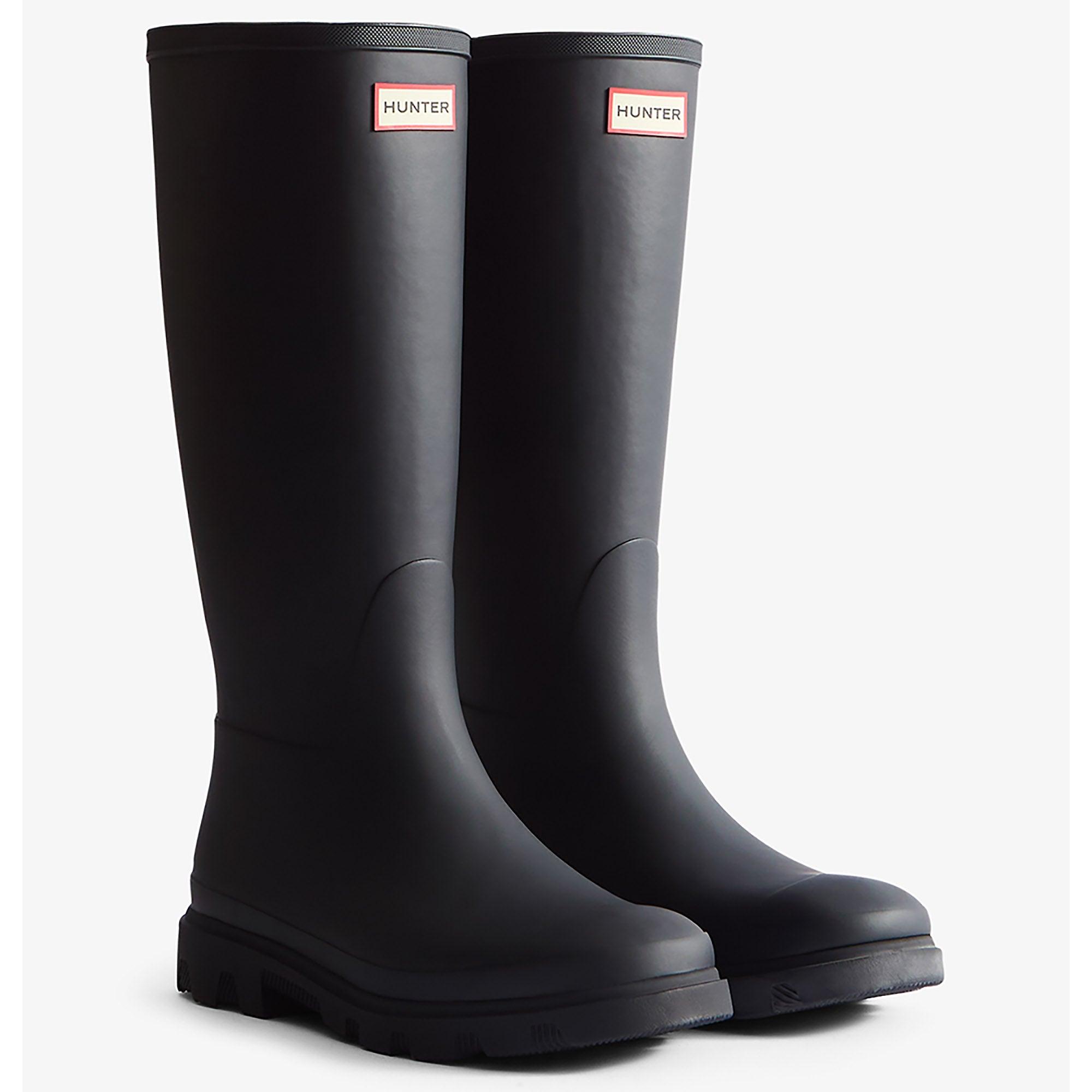 Hunter Men's Downpour Tall Wellington Boots - Black | British Attire