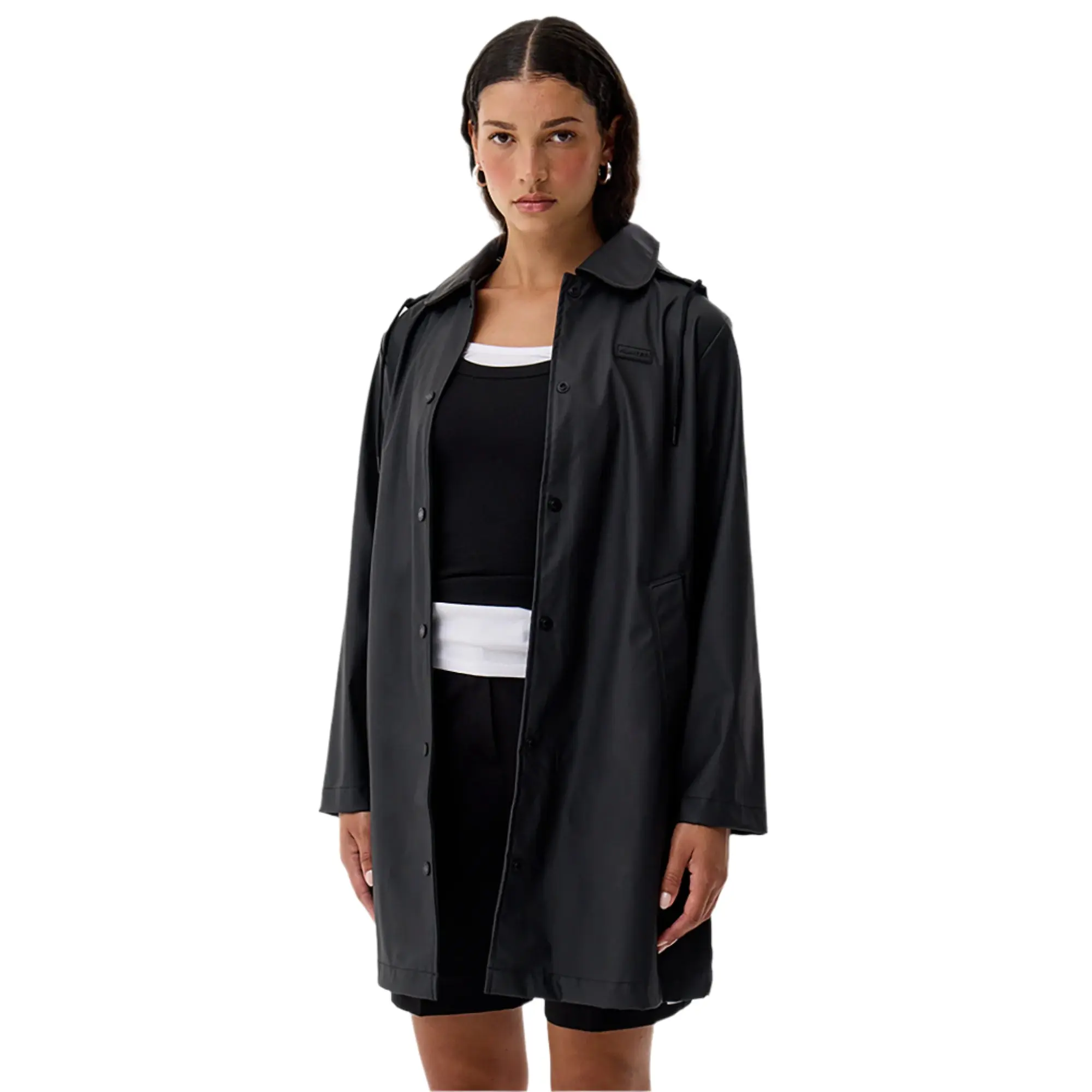 Product image 1 of 4 of Hunter Women's Benja Rain Coat - Jet Black