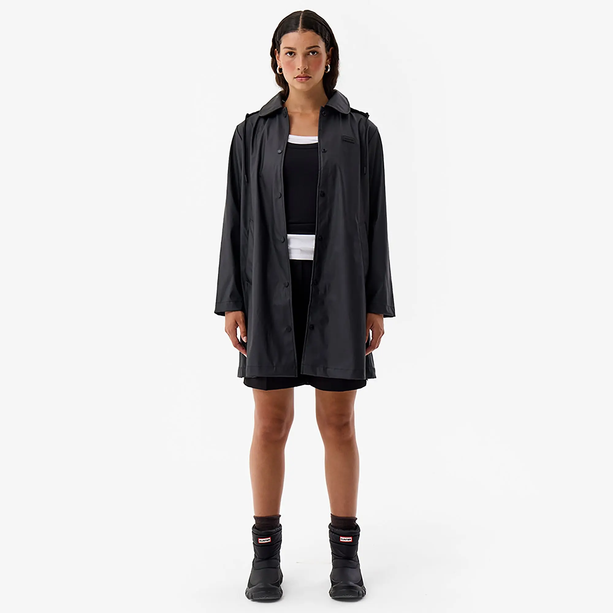 Product image 2 of 4 of Hunter Women's Benja Rain Coat - Jet Black