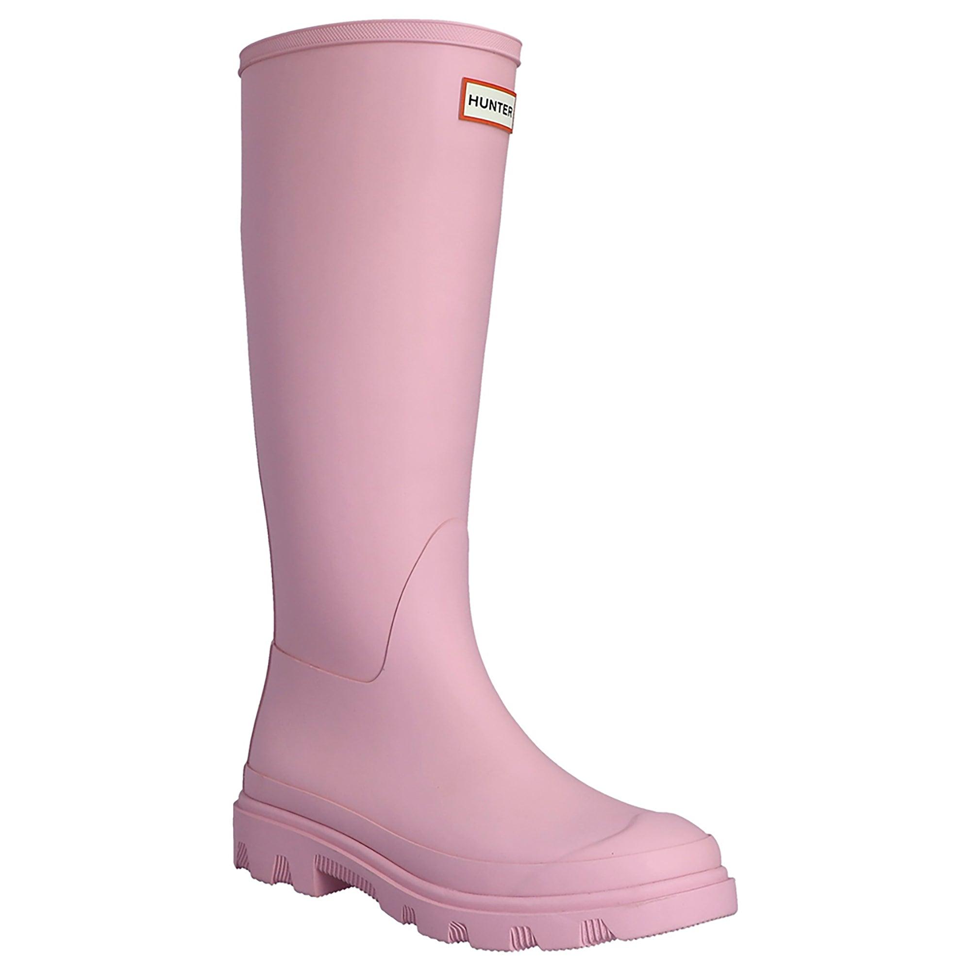 Hunter Women's Downpour Tall Wellington Boots - Pink | British Attire