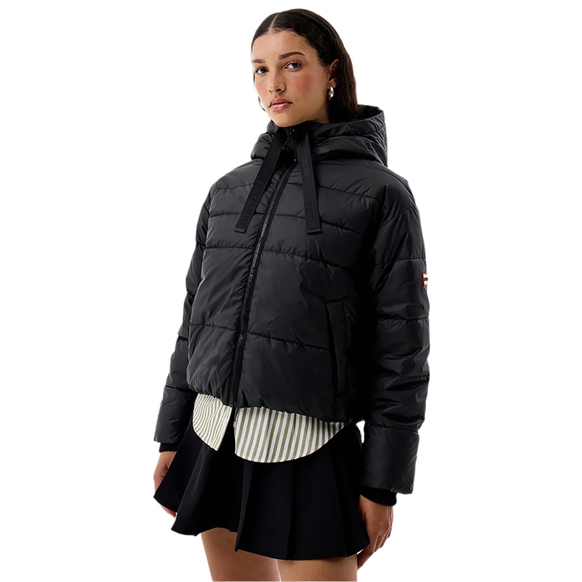 Hunter Women's Edine Short Puffer Jacket - Jet Black | British Attire