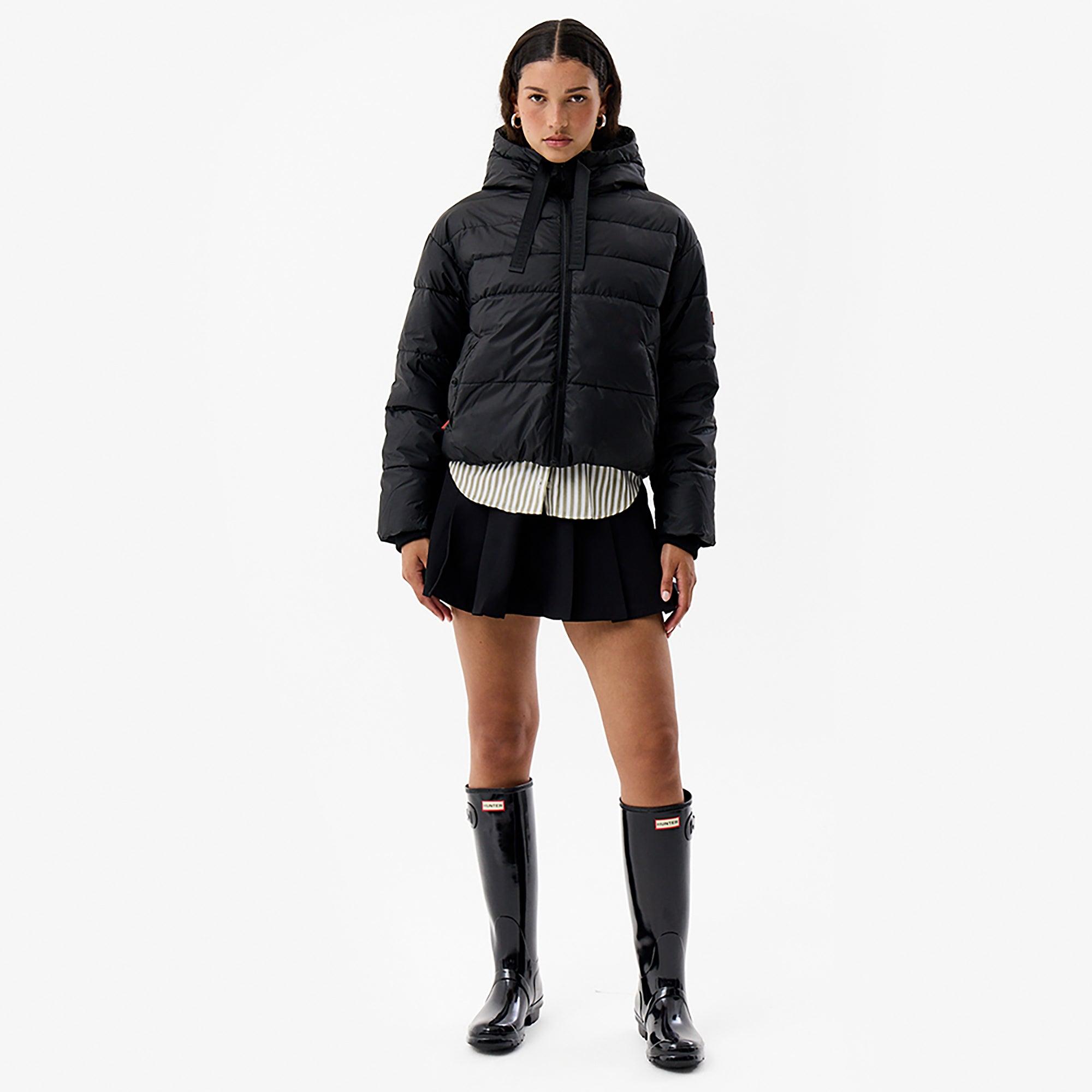 Hunter Women's Edine Short Puffer Jacket - Jet Black | British Attire