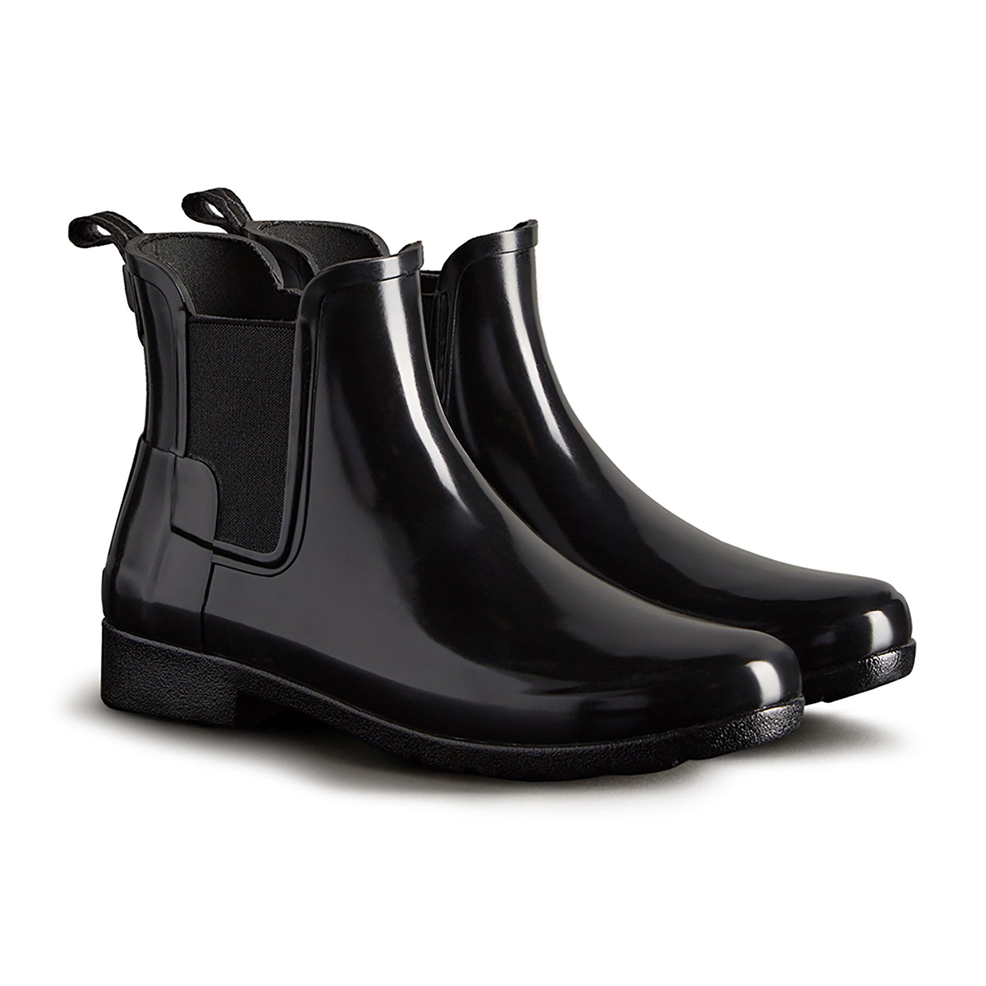 Hunter Women's Refined Gloss Slim Fit Chelsea Boots - Black