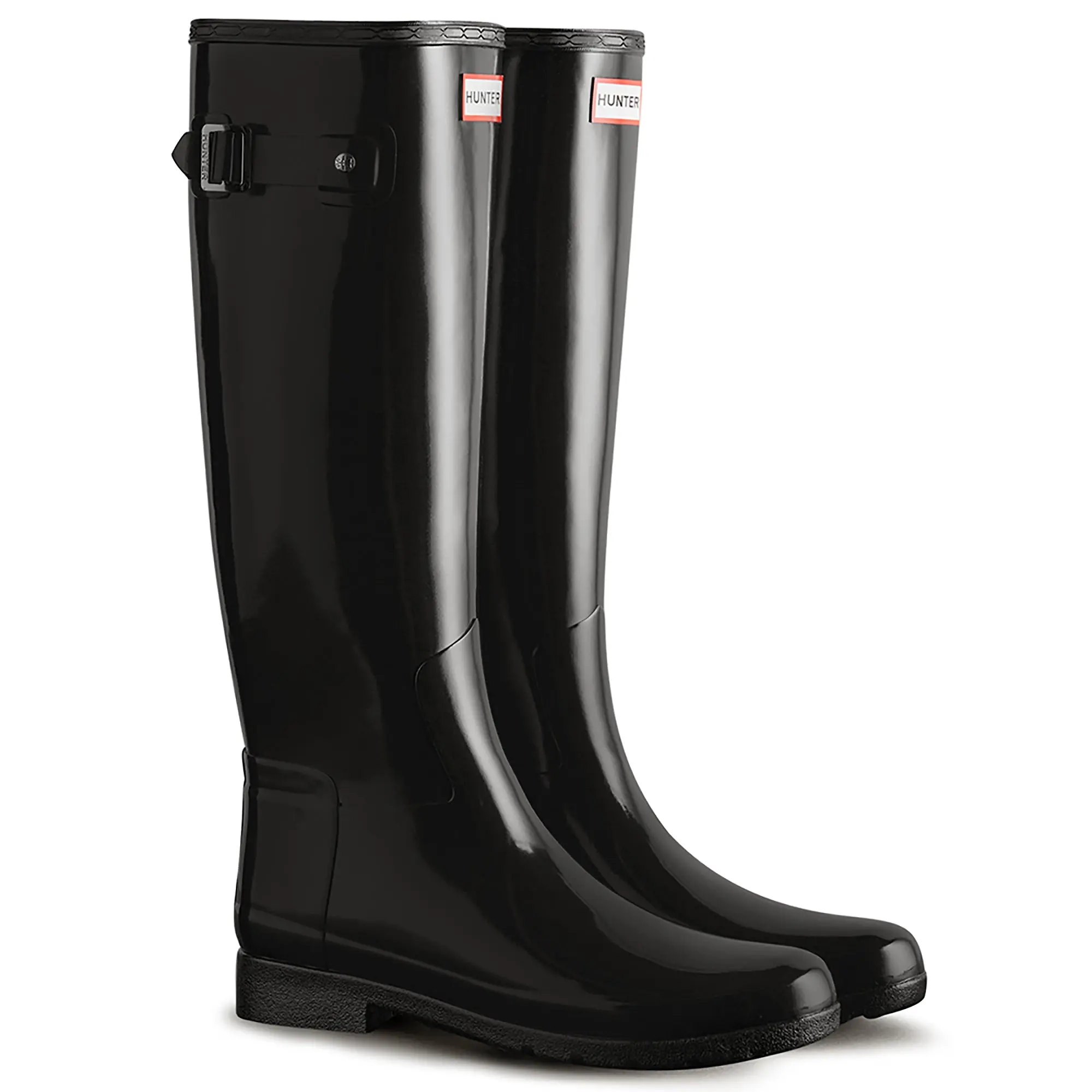 Product image 2 of 4 of Hunter Women's Refined Slim Fit Tall Gloss Wellington Boots - Black