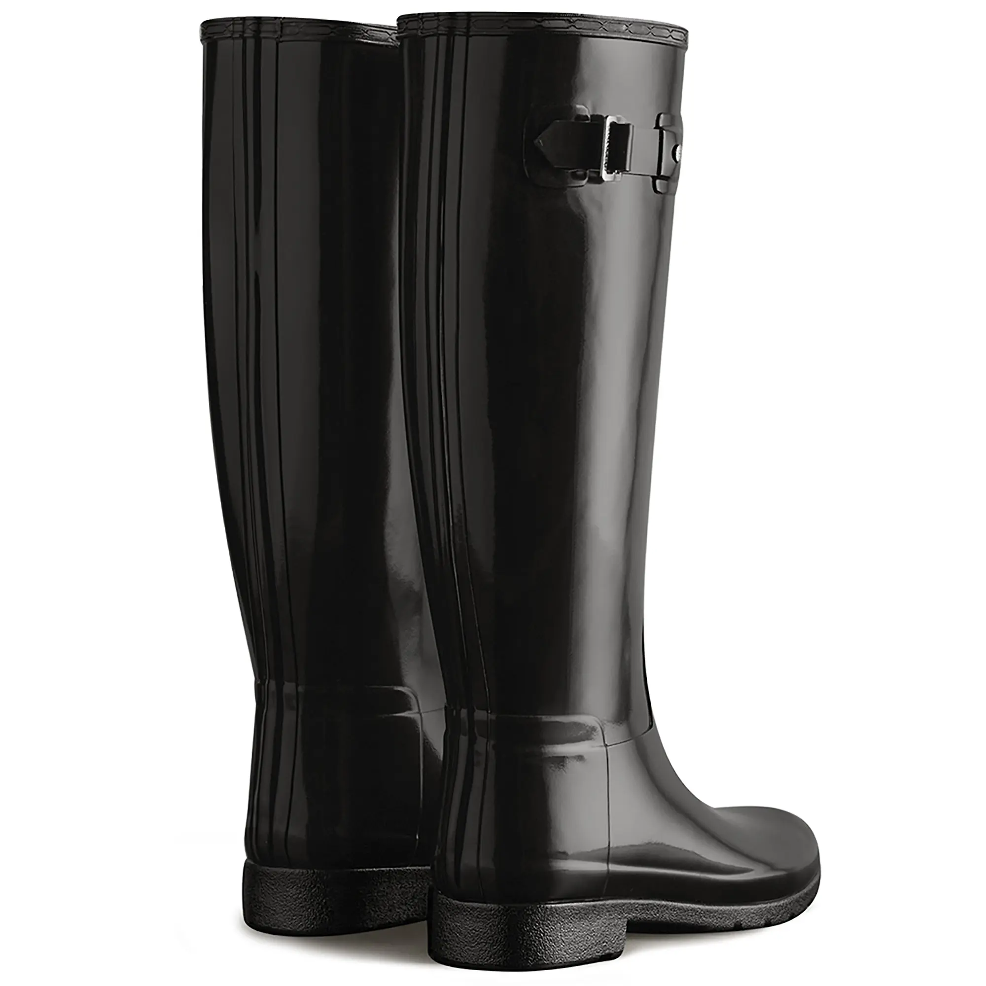 Product image 3 of 4 of Hunter Women's Refined Slim Fit Tall Gloss Wellington Boots - Black