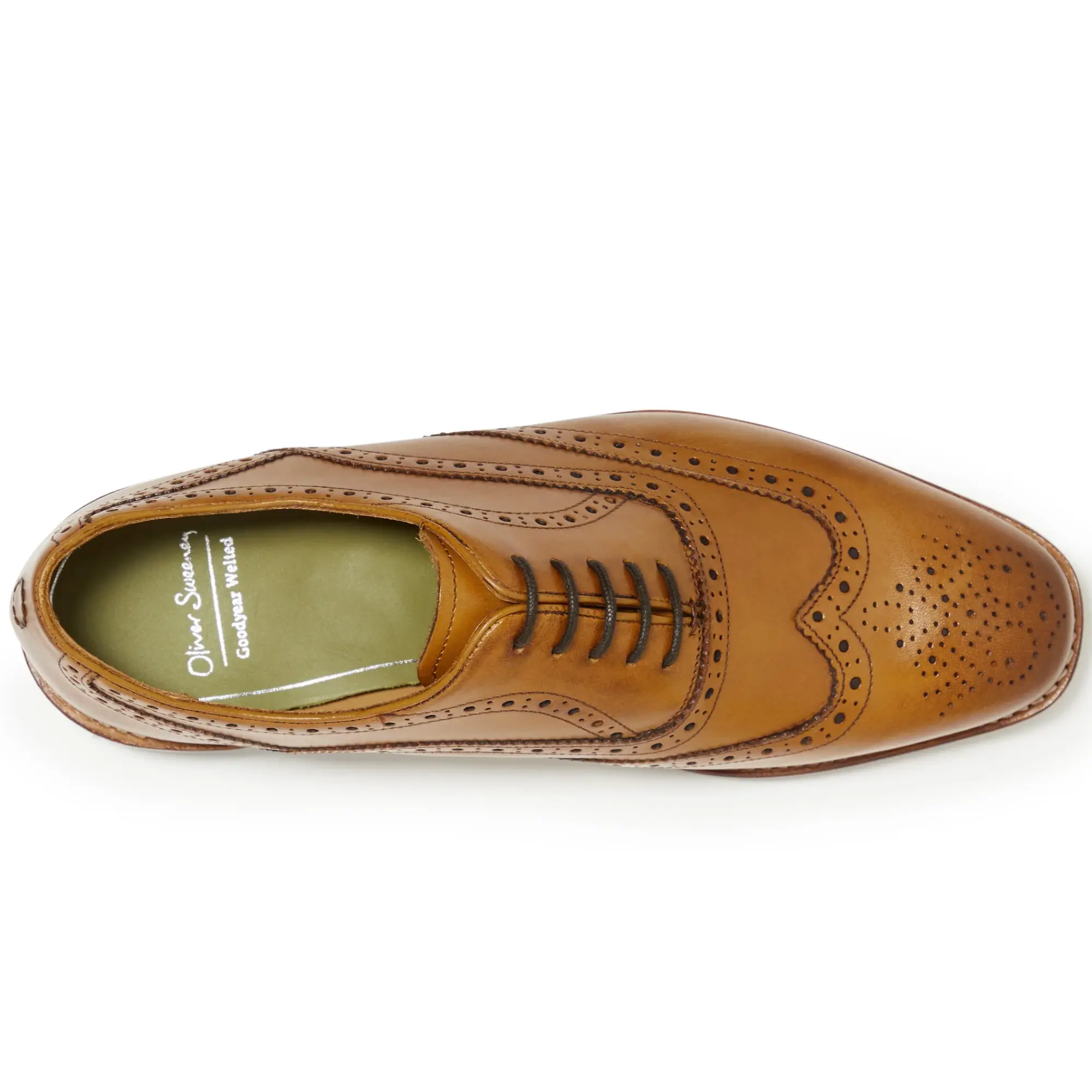 Product image 4 of 5 of Oliver Sweeney Men's Aldeburgh Calf Leather Oxford Brogues - Tan