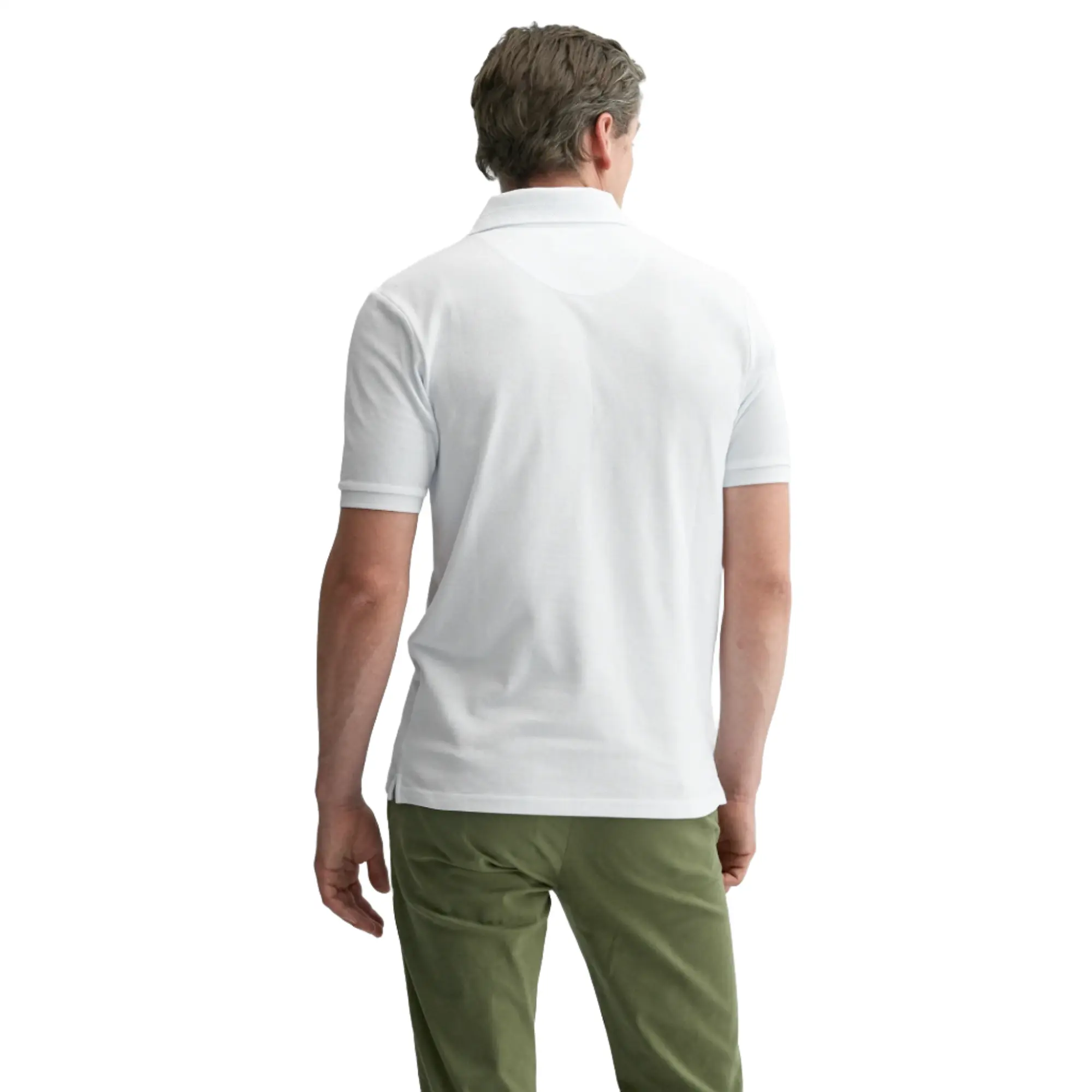 Product image 4 of 6 of Oliver Sweeney Men's Tralee Cotton Polo T-Shirt - White