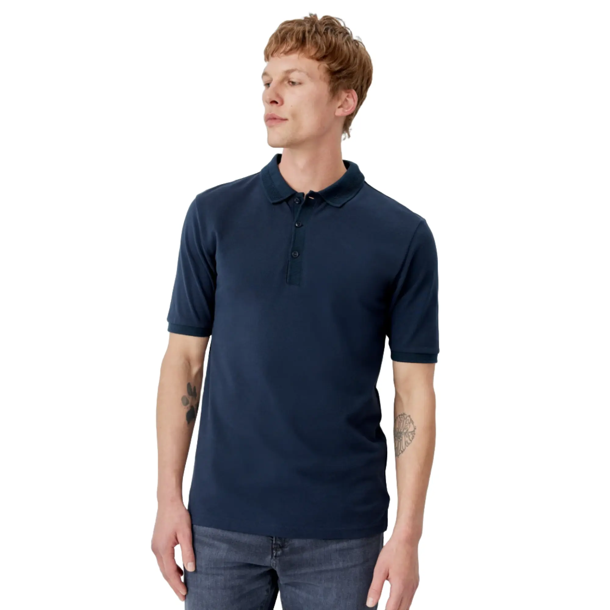 Product image 2 of 5 of Oliver Sweeney Men's Tralee Cotton Polo T-Shirt - Navy