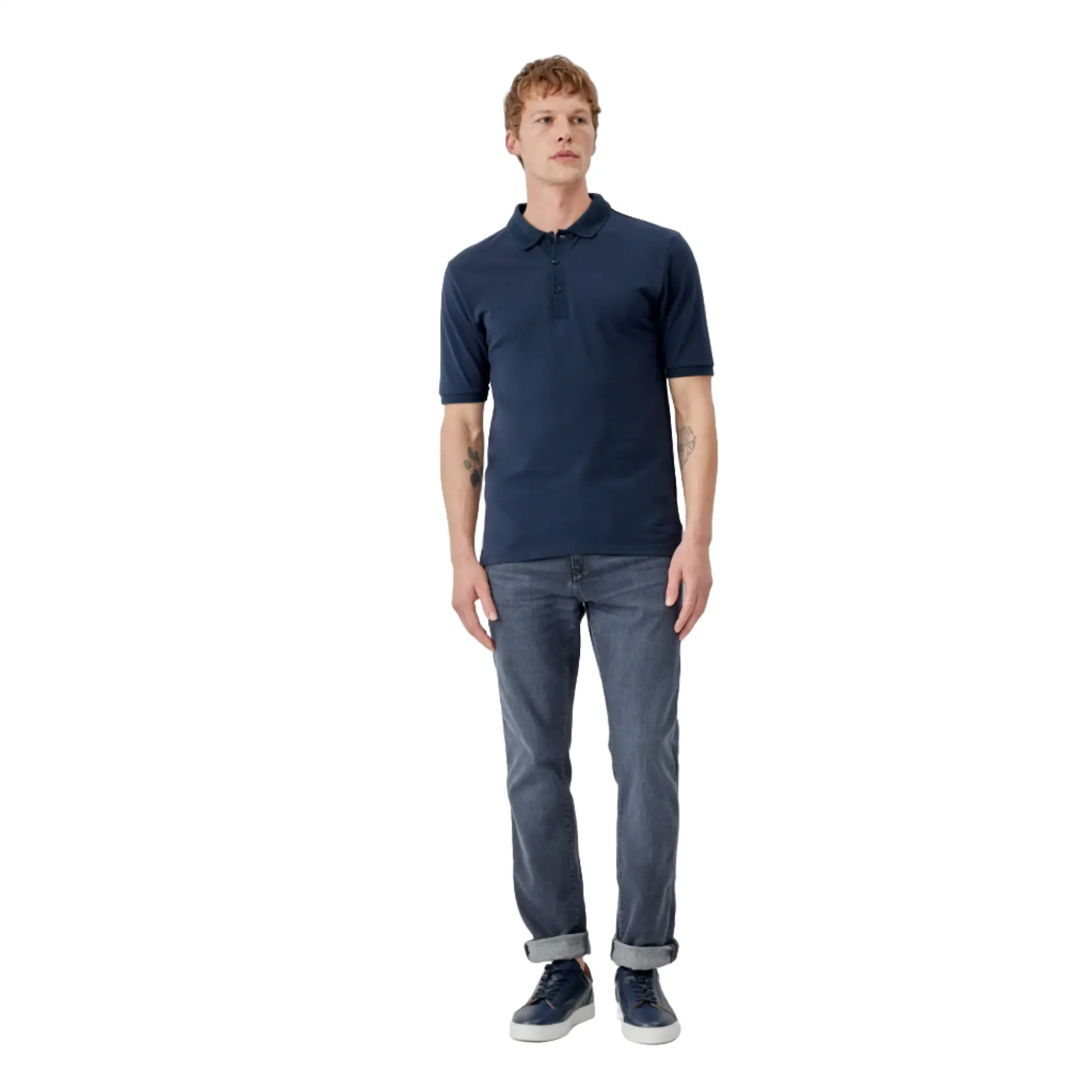 Product image 5 of 5 of Oliver Sweeney Men's Tralee Cotton Polo T-Shirt - Navy
