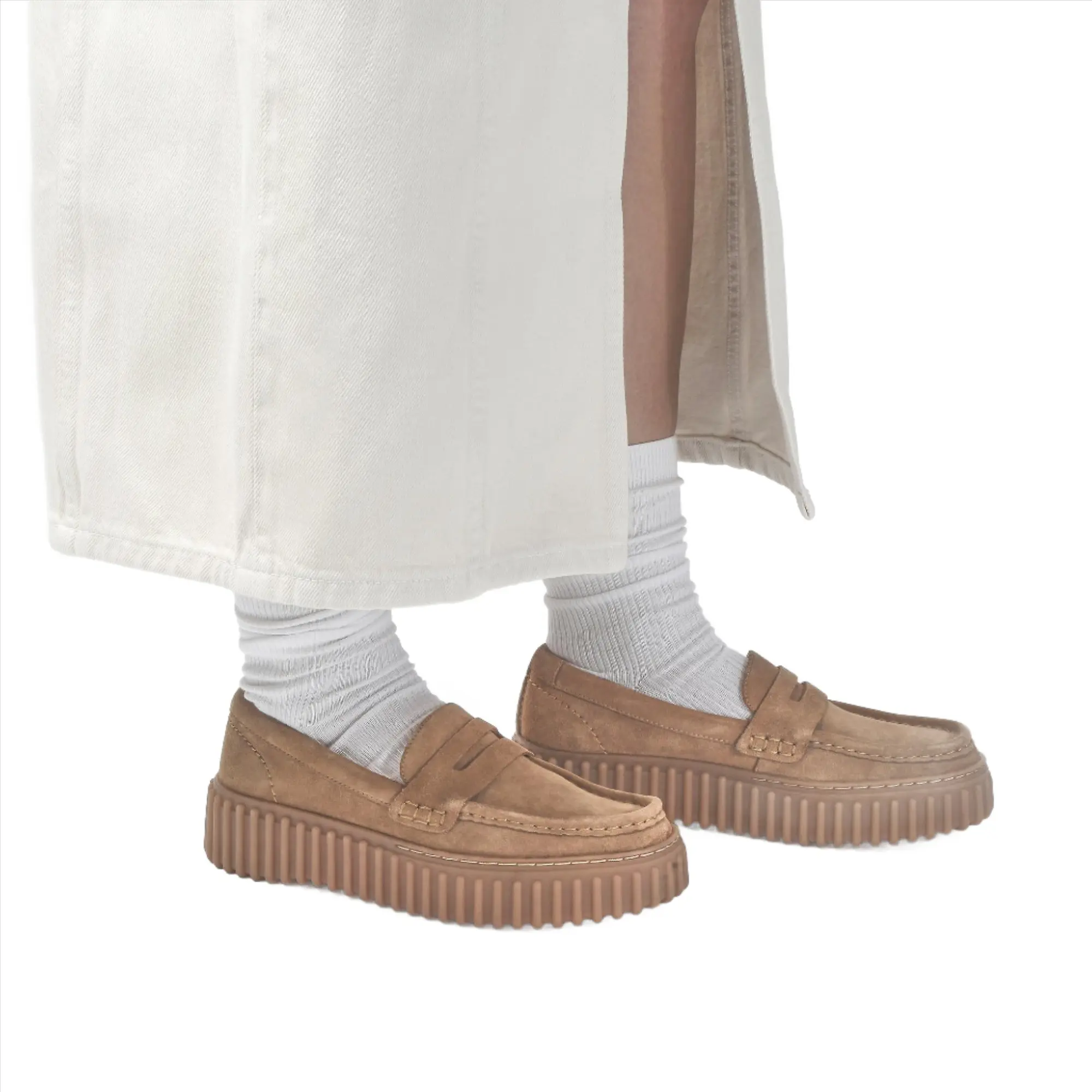 Product image 8 of 8 of Clarks Women's Torhill Penny - Light Tan Suede