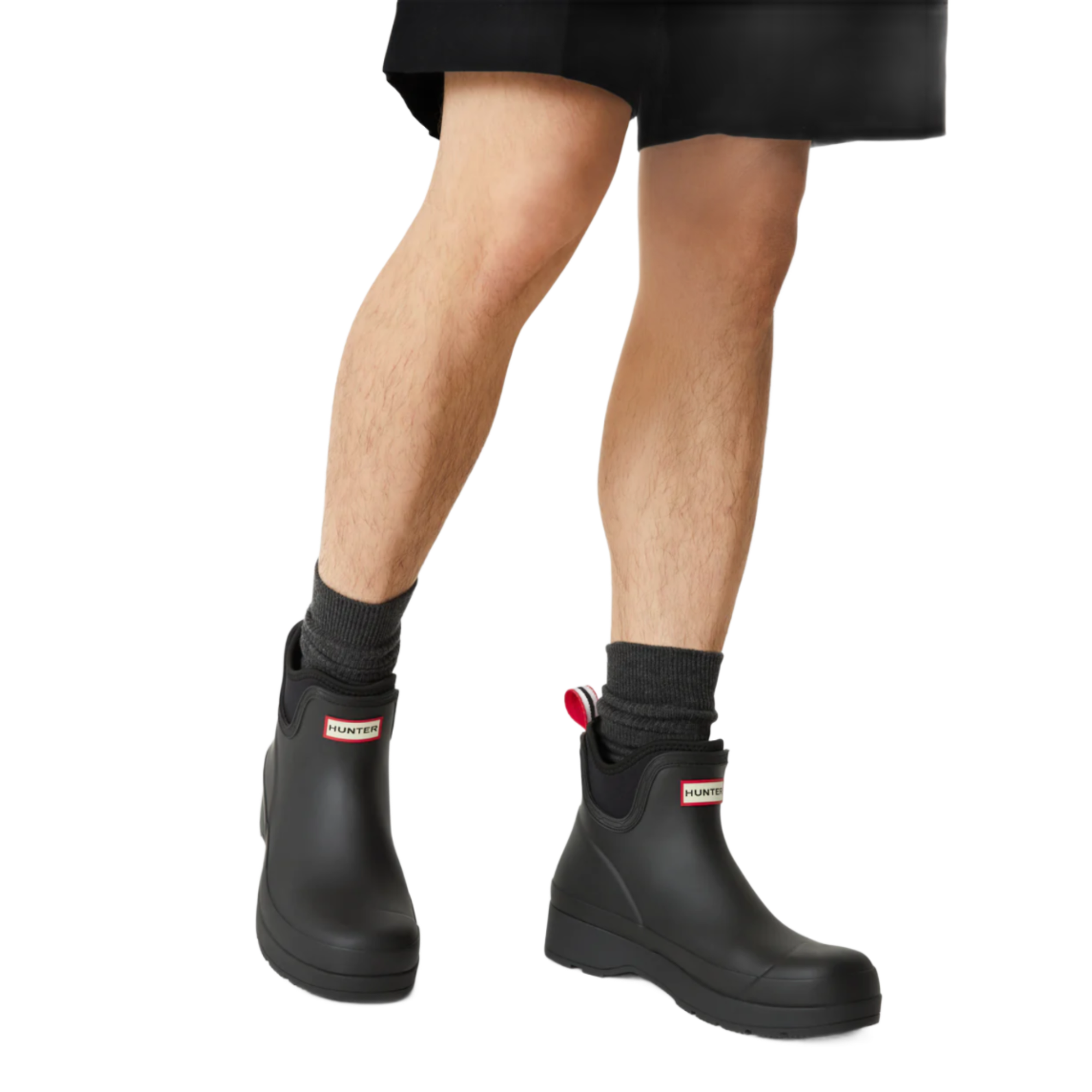 Hunter Men's Play Neoprene Chelsea Boots - Black | British Attire