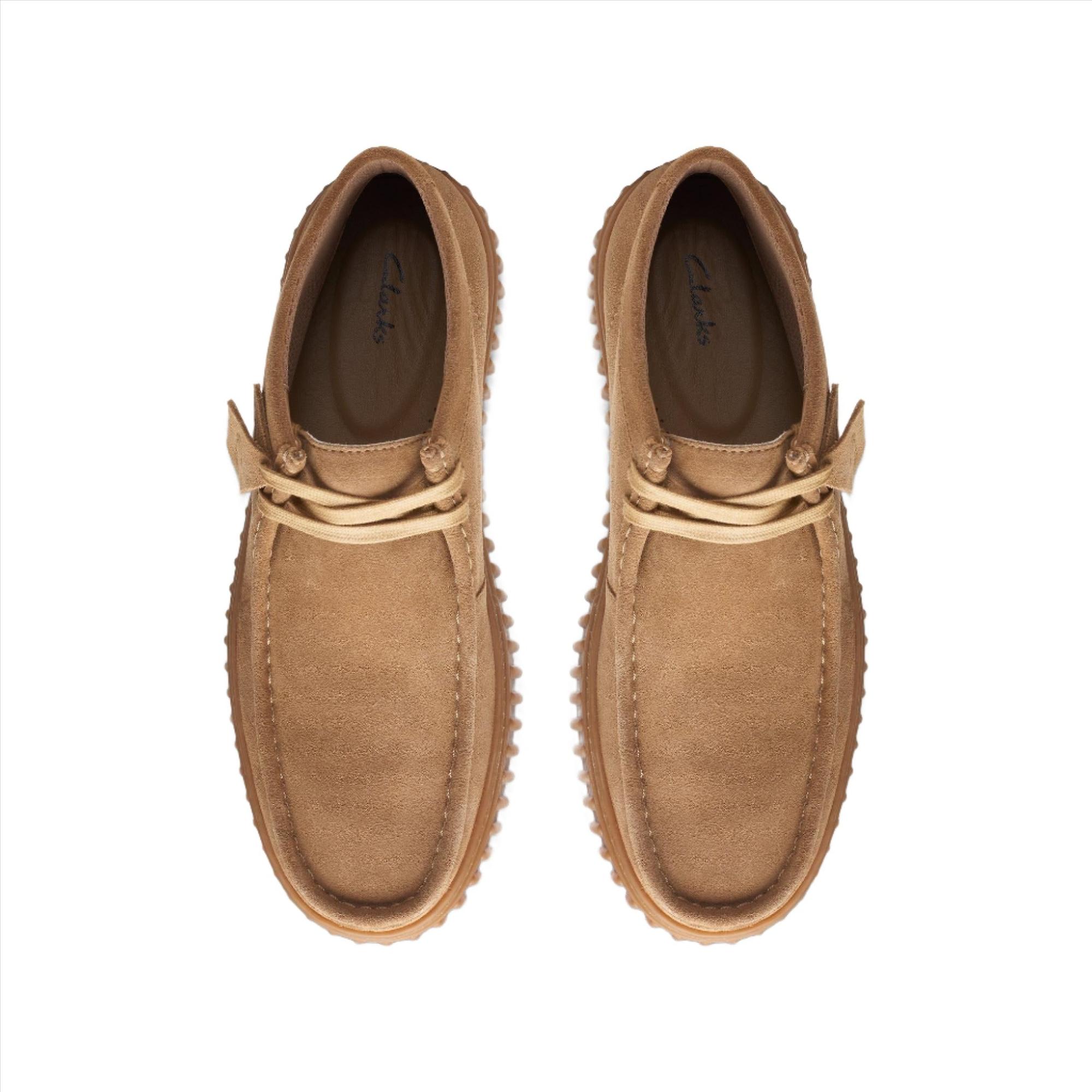 Clarks Men's Torhill Hi Boots - Dark Sand Suede | British Attire