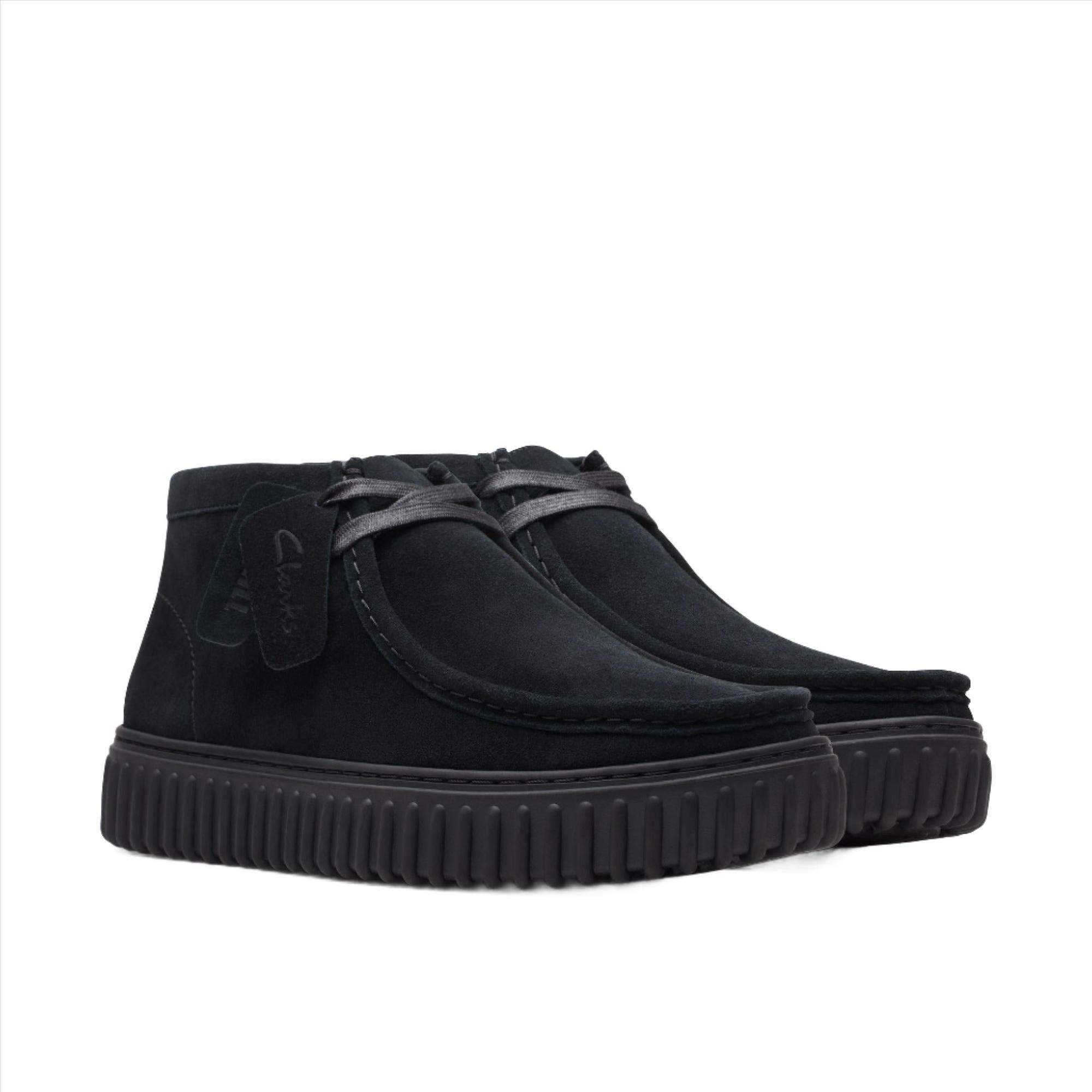 Clarks Torhill Hi トーヒルハイ【UK9.5】 Clarks Men's Torhill Hi Boots - Black Suede | British Attire