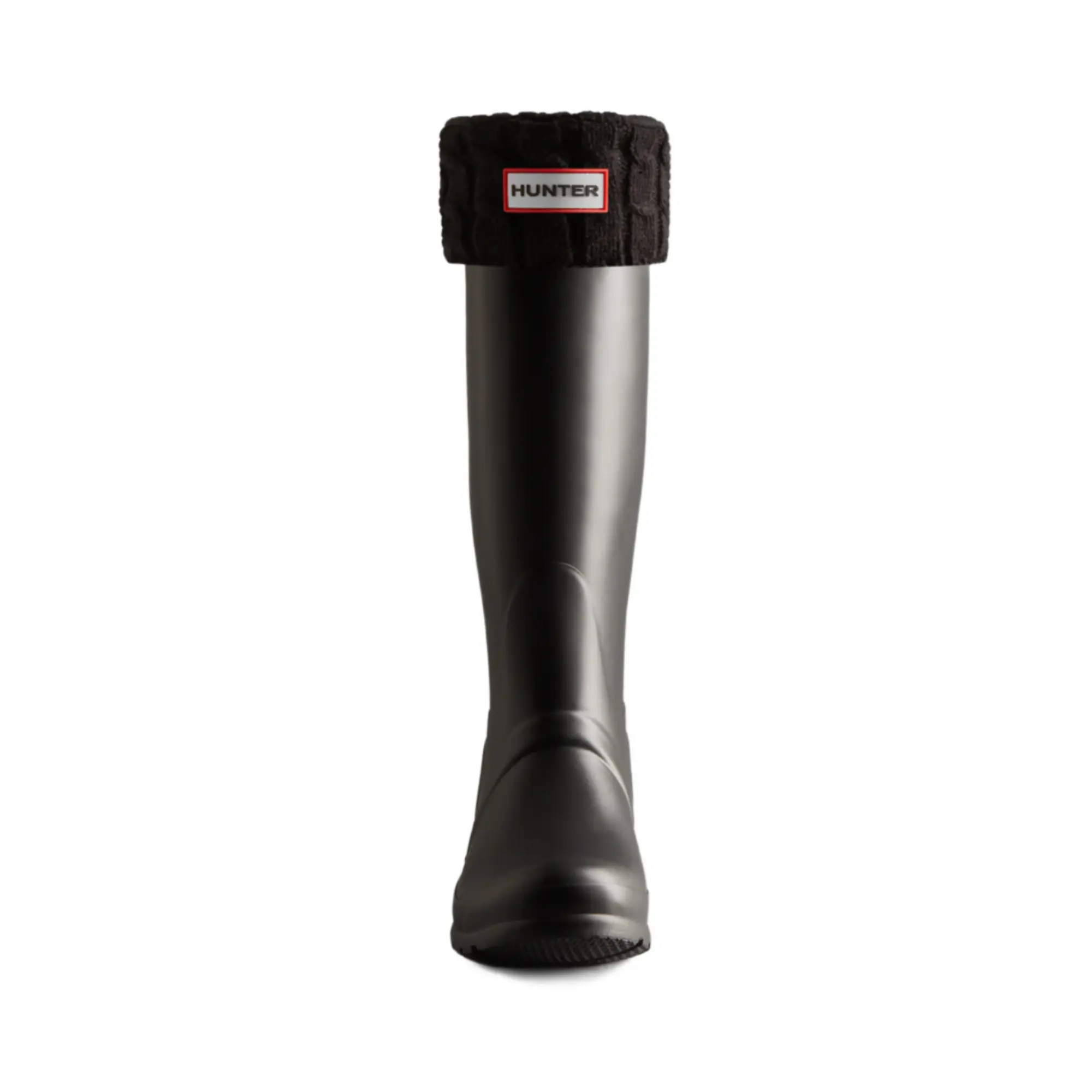 Product image 2 of 3 of Hunter Recycled 6 Stitch Cable Cuff Tall Boot Socks - Black