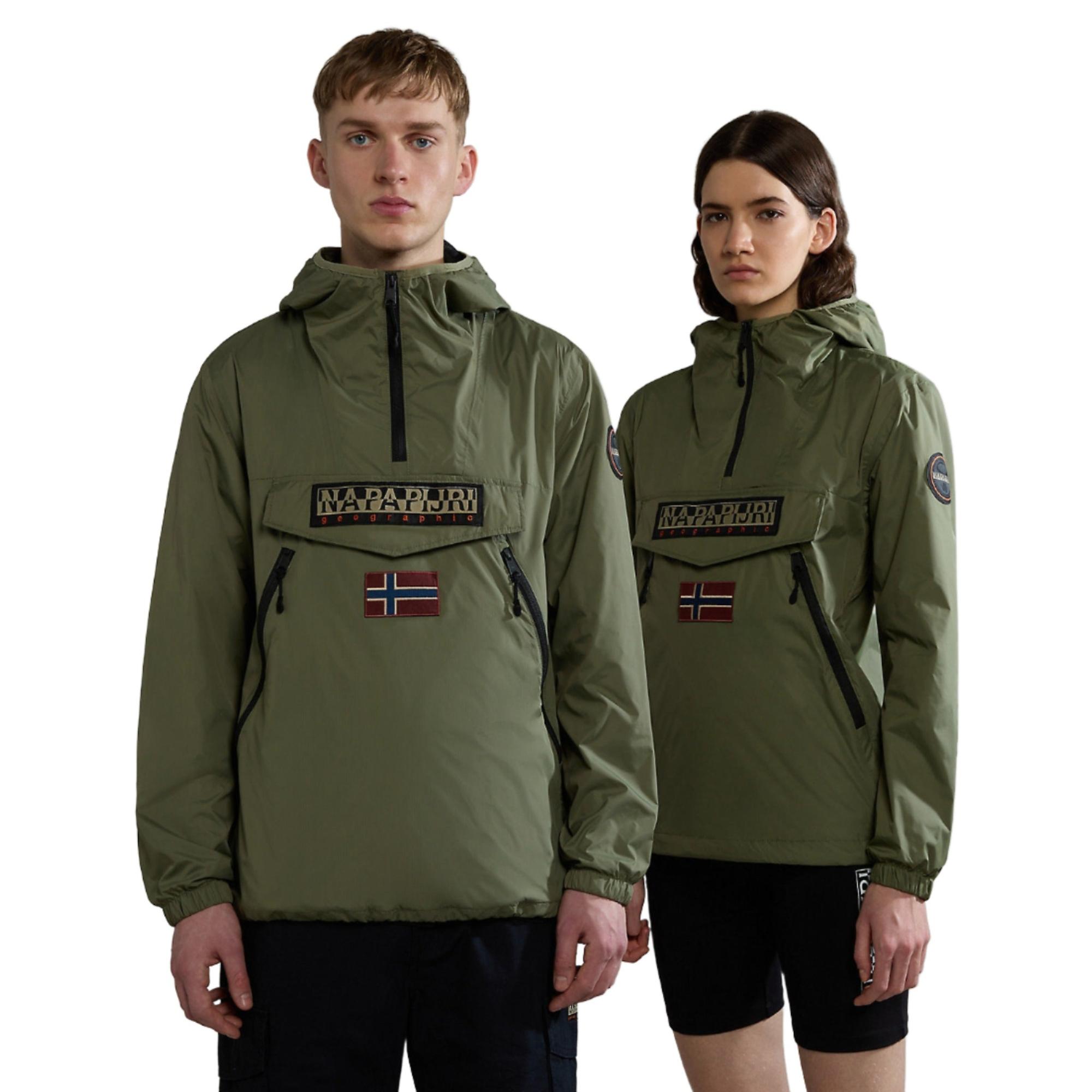 Napapijri Rainforest Ripstop Anorak Jacket - Green Lichen