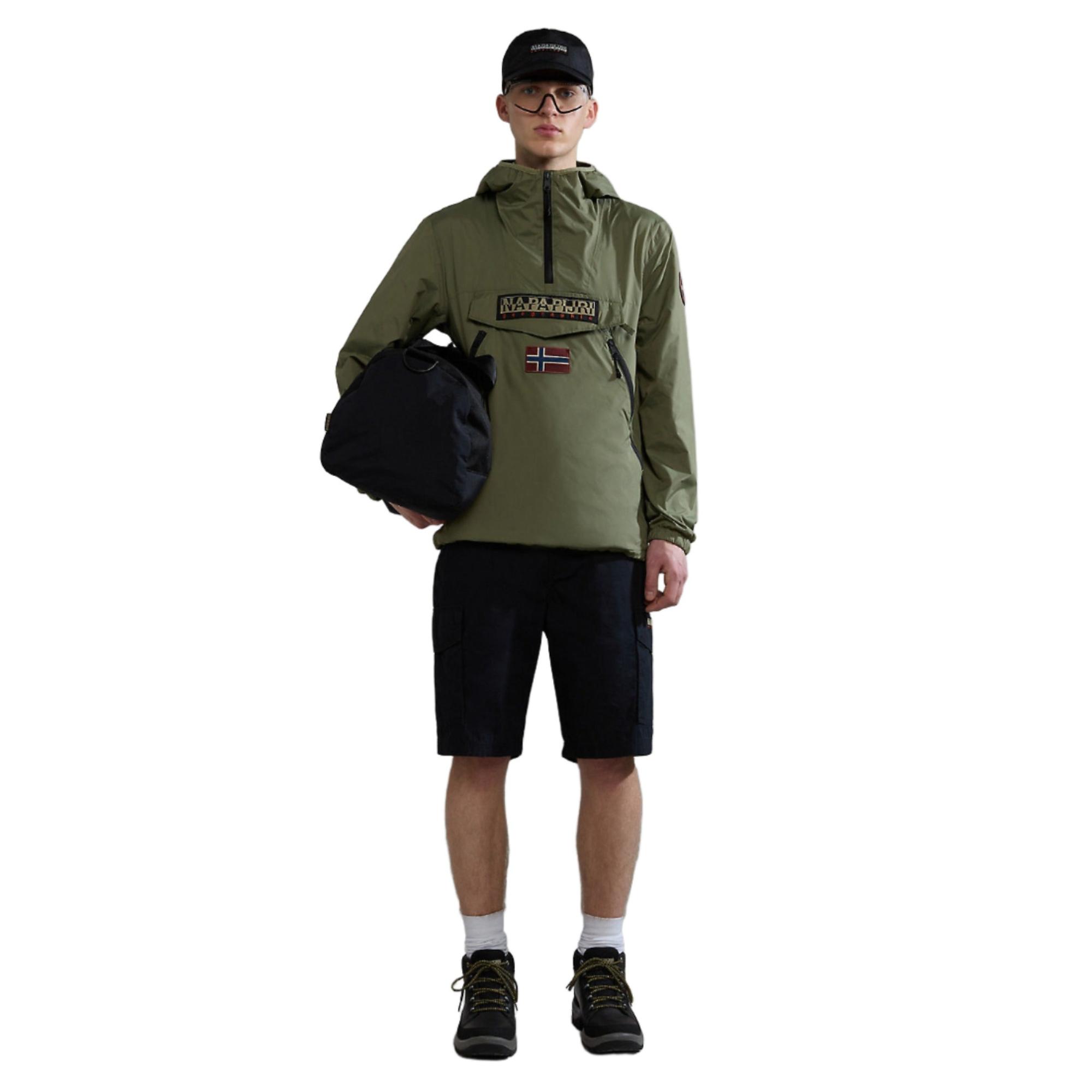 Napapijri Rainforest Ripstop Anorak Jacket - Green Lichen