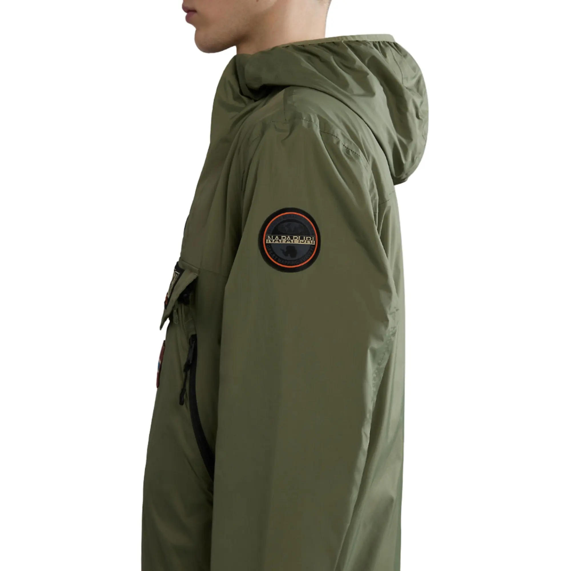 Product image 7 of 8 of Napapijri Rainforest Ripstop Anorak Jacket - Green Lichen