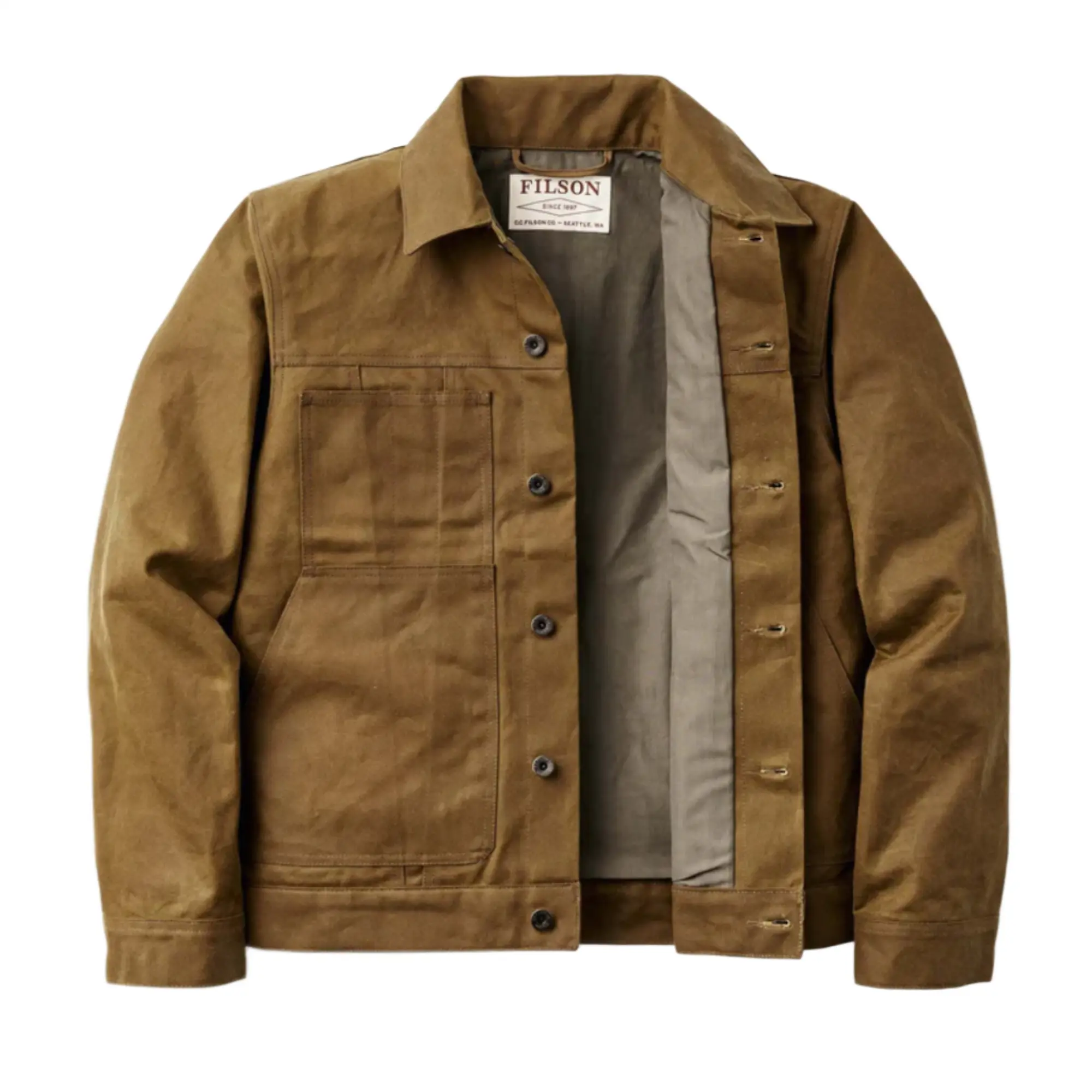 Product image 3 of 6 of Filson Tin Cloth Short Lined Cruiser Jacket - Dark Tan