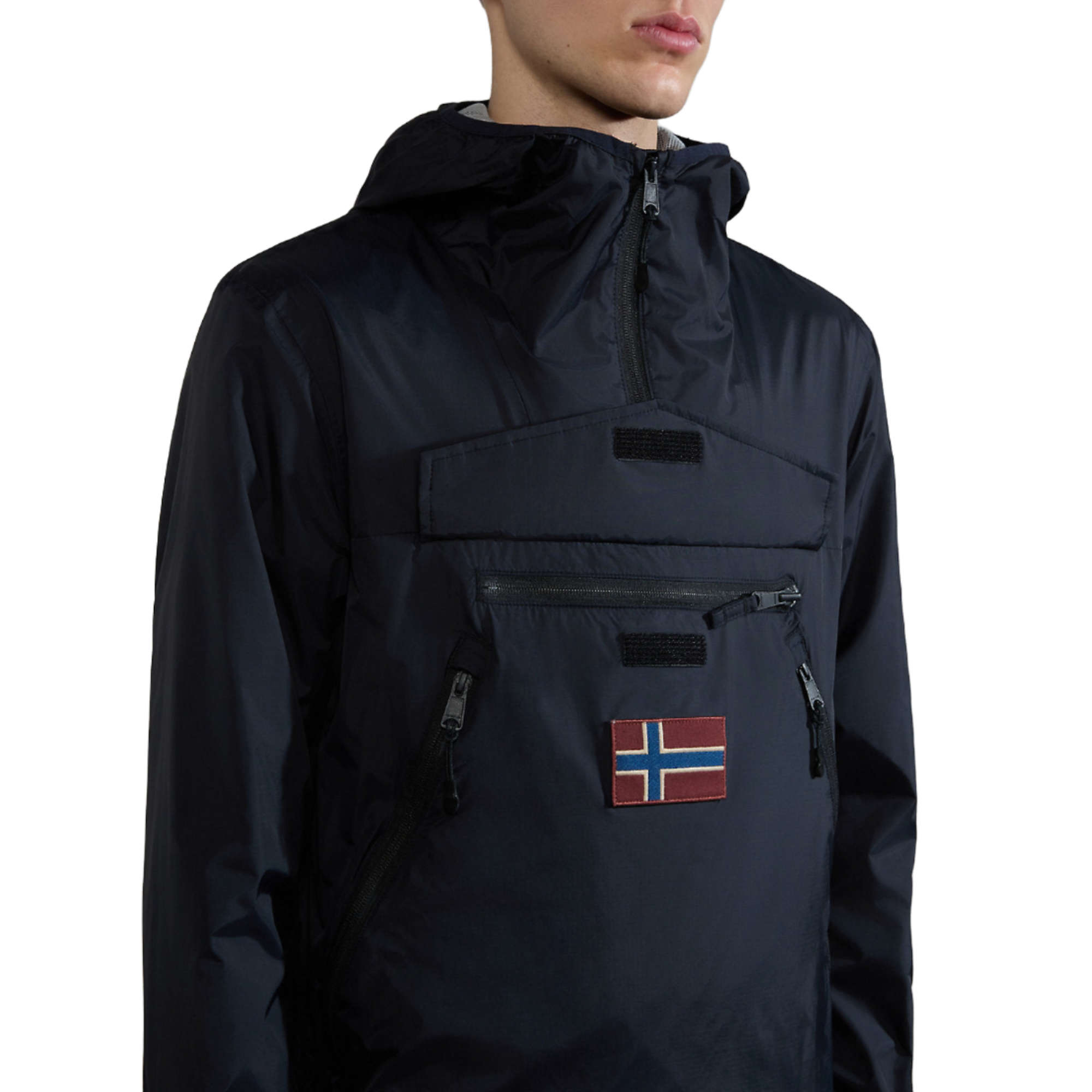 Napapijri Rainforest Ripstop Anorak Jacket - Black | British Attire