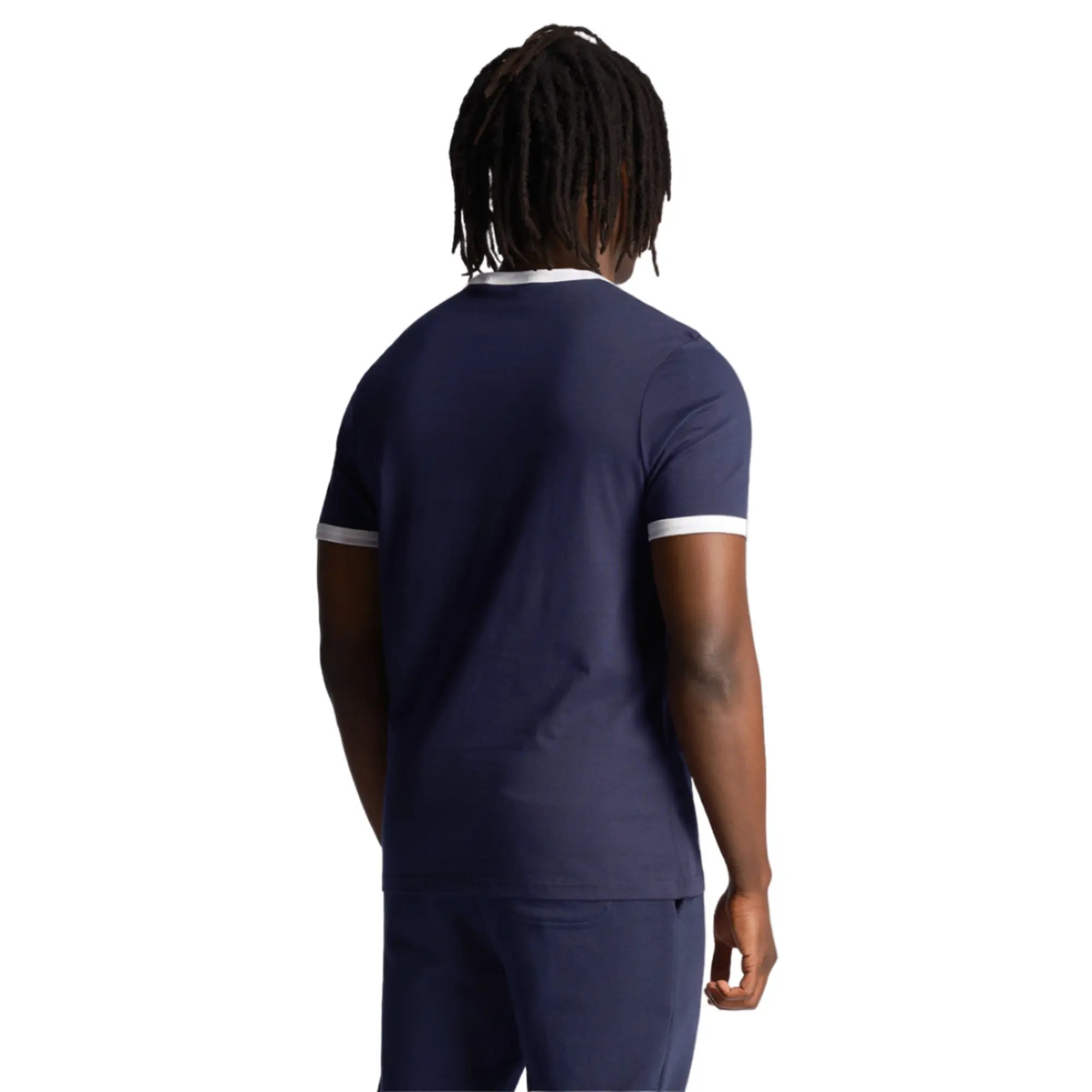 Product image 2 of 5 of Lyle & Scott Men's Ringer T-Shirt - Navy/White