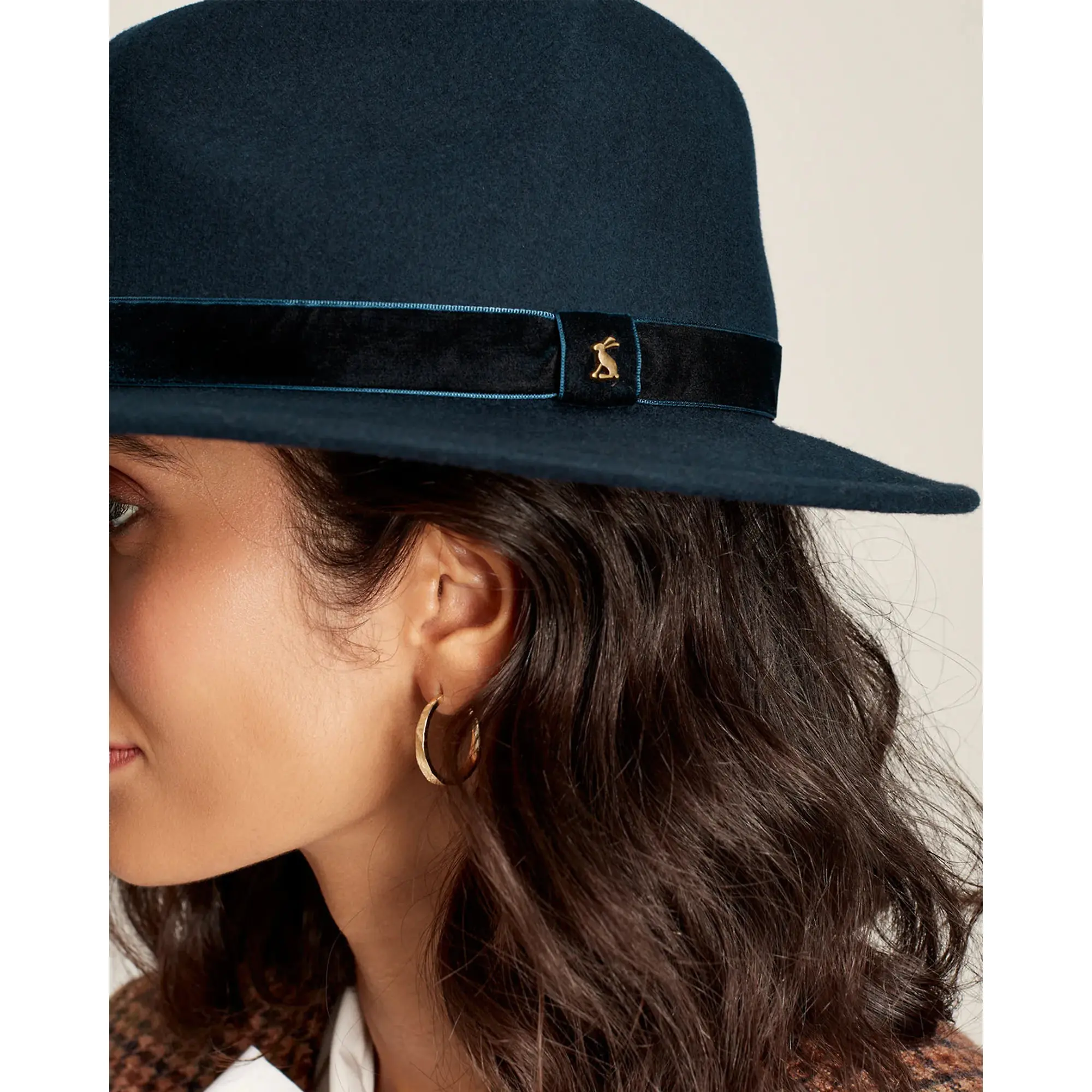 Product image 3 of 5 of Joules Women's Maude Wool Fedora Hat - Navy