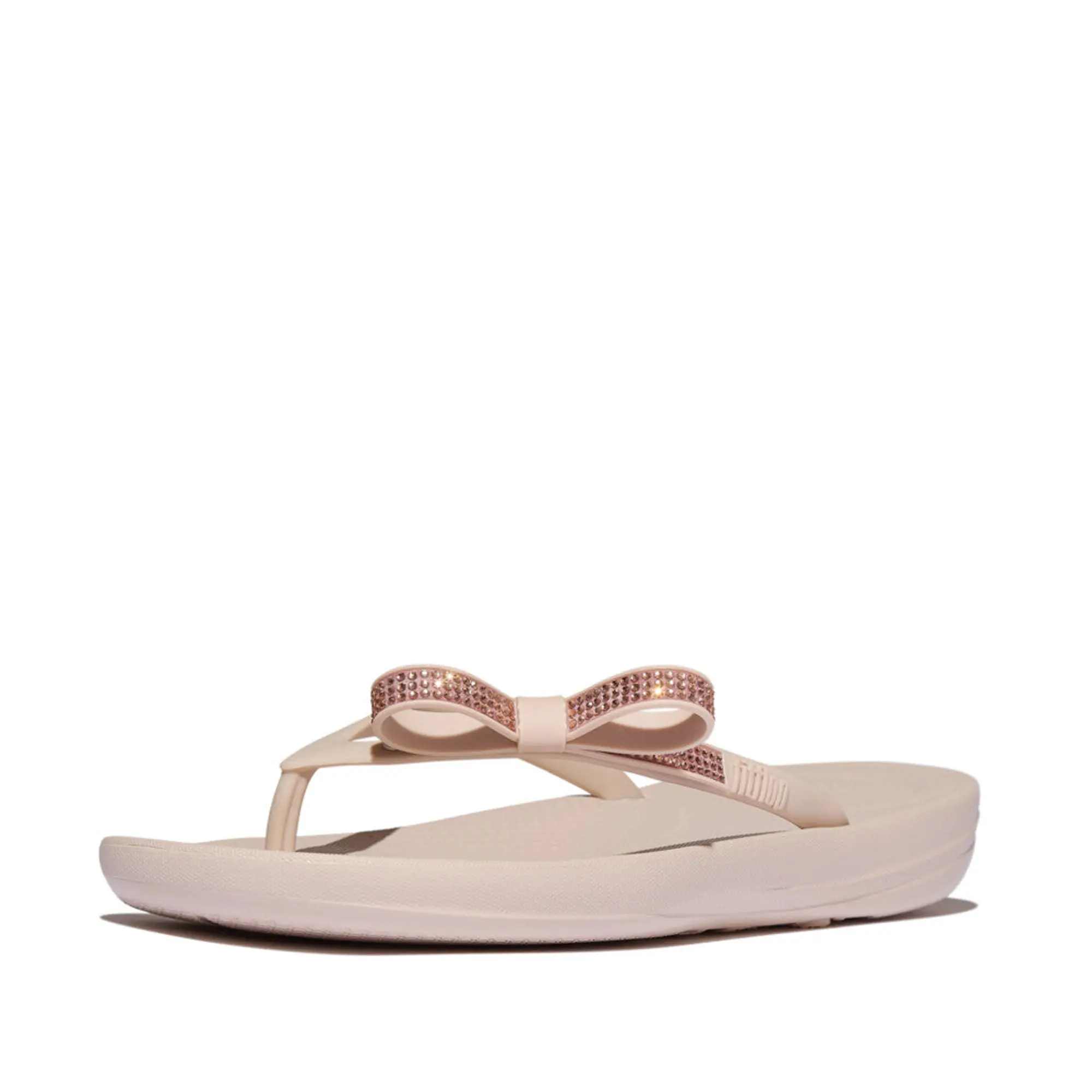 Product image 6 of 11 of FitFlop Women's iQUSHION Glitz-Bow Flip Flops - Nude Rose